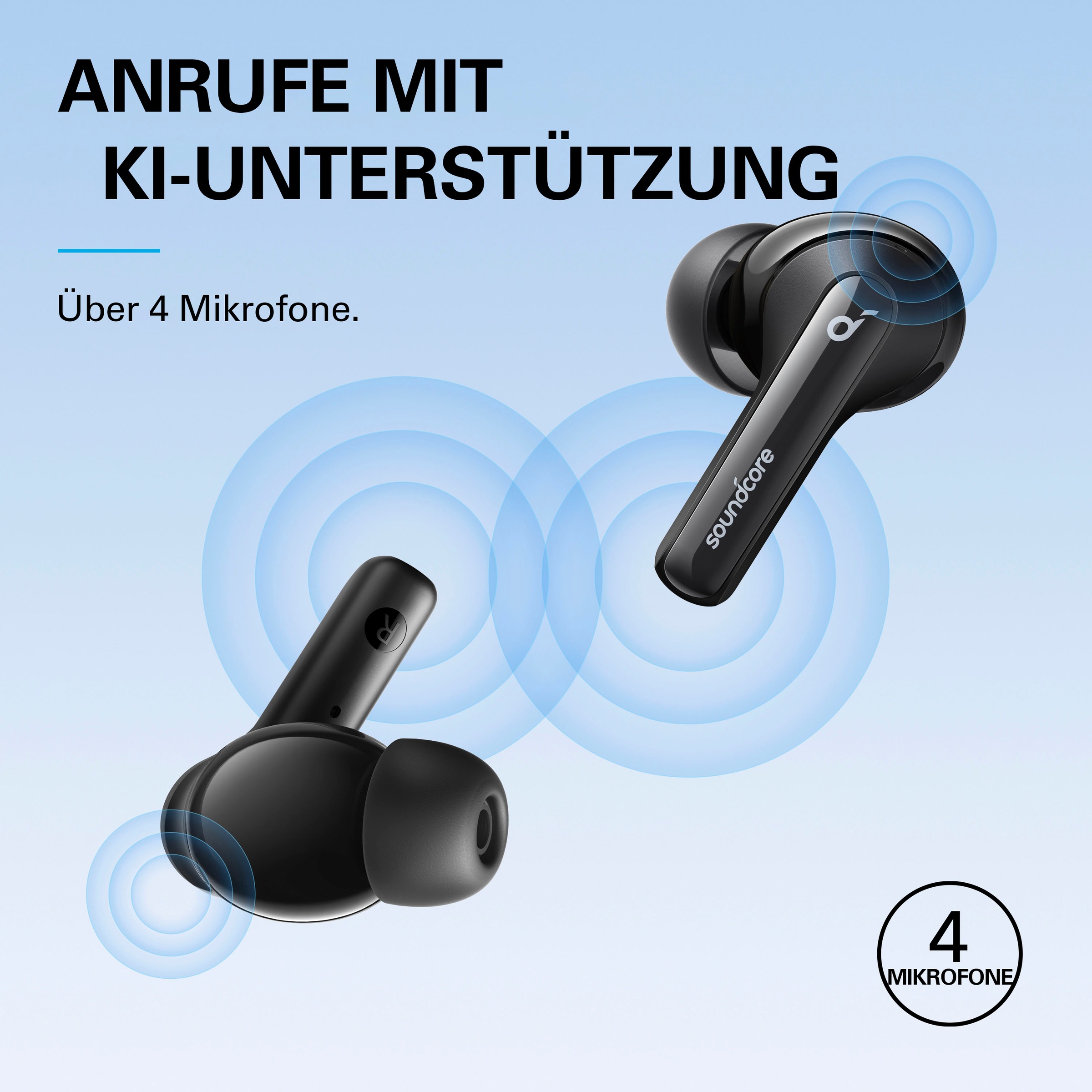 Anker Headset »SOUNDCORE Note 3i«, Bluetooth-HFP, Rauschunterdrückung-Active Noise Cancelling (ANC)-Freisprechfunktion-Transparenzmodus