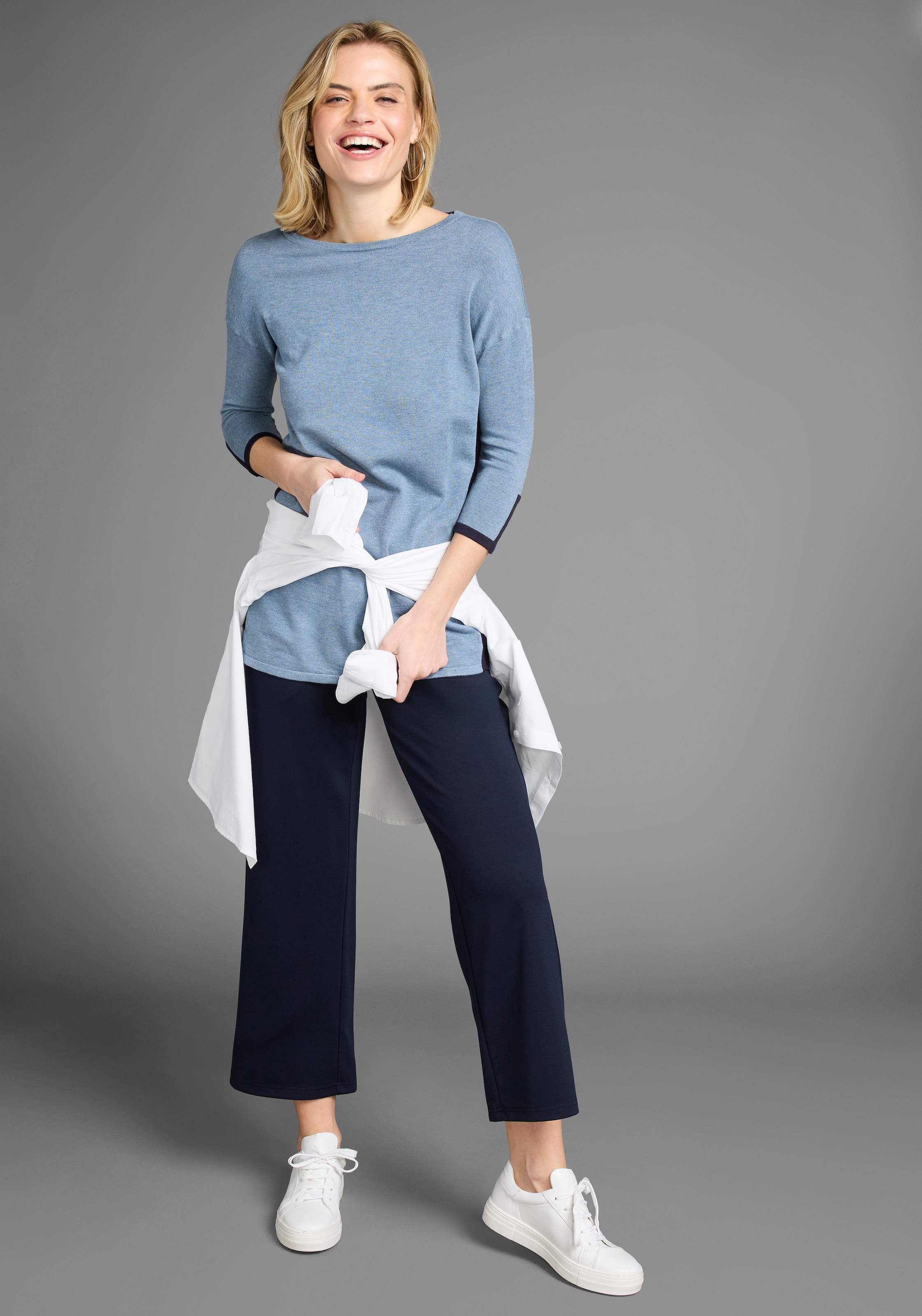 Laura Scott Longpullover, in Kontrastfarben