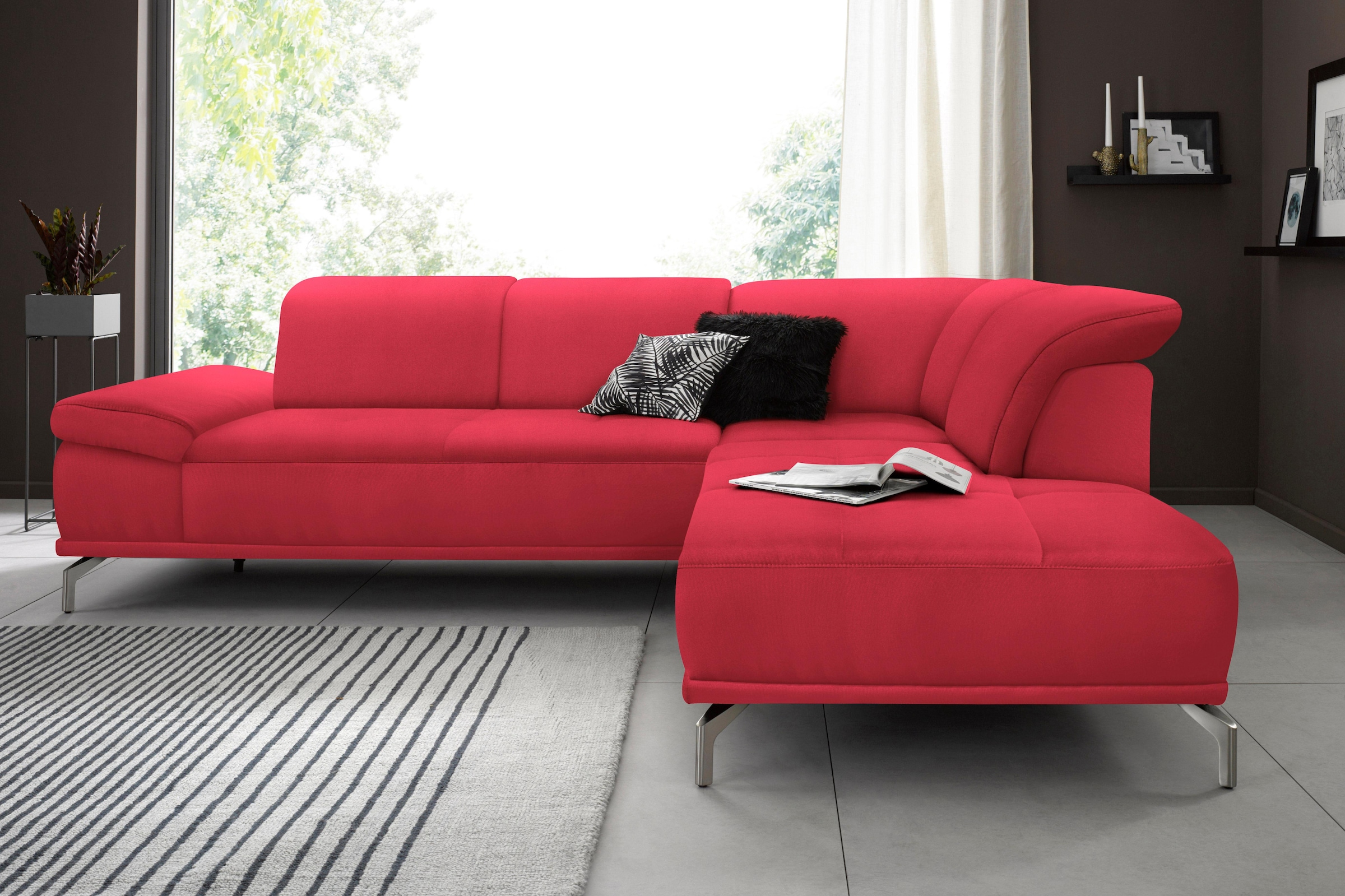 Places of Style Ecksofa "Caluna", Inkl.Sitztiefenverstellung, wahlweise mit günstig online kaufen
