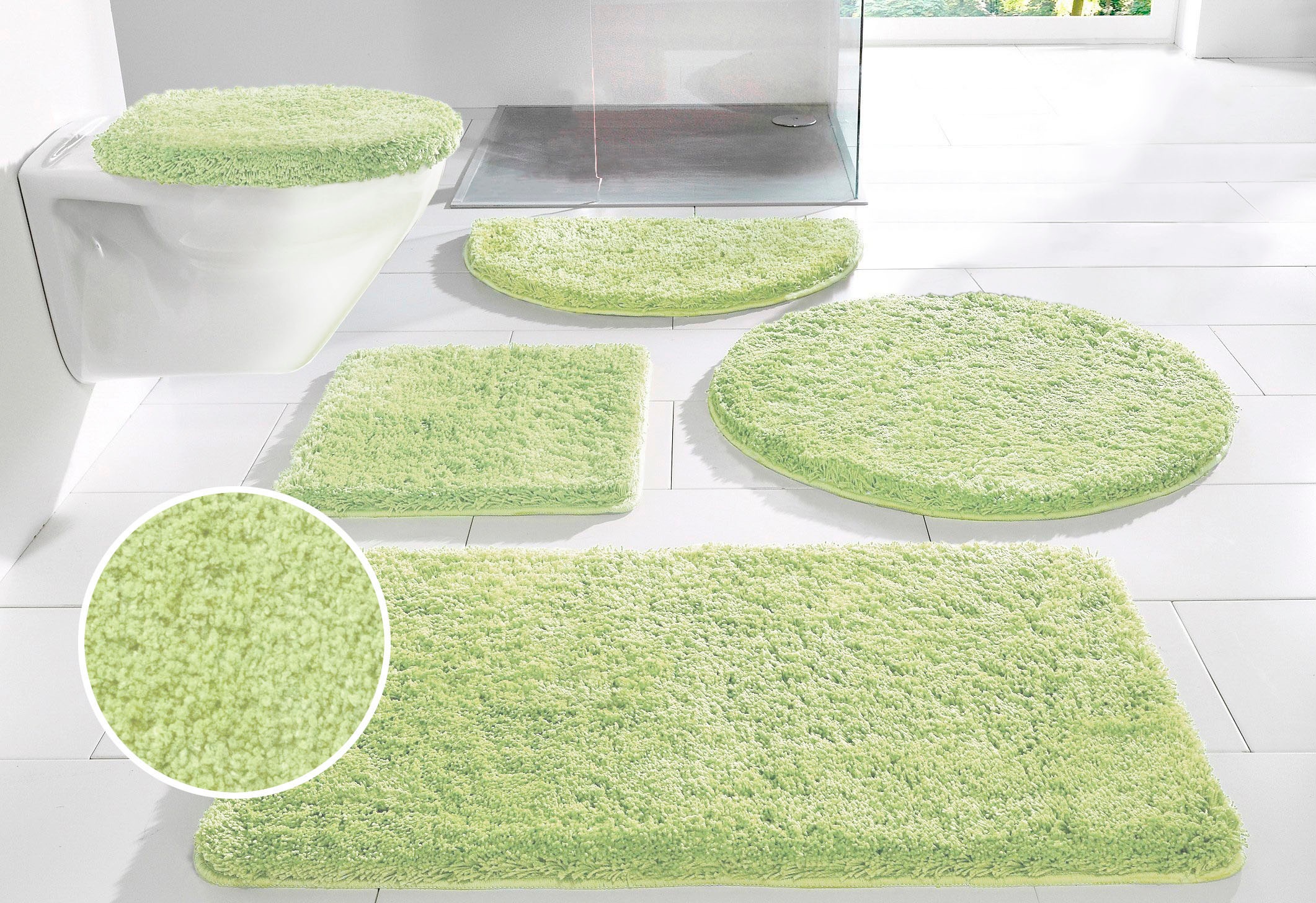 my home Badematte "Sanremo, Badvorleger, Badezimmer Teppich, sehr weich" Hö günstig online kaufen