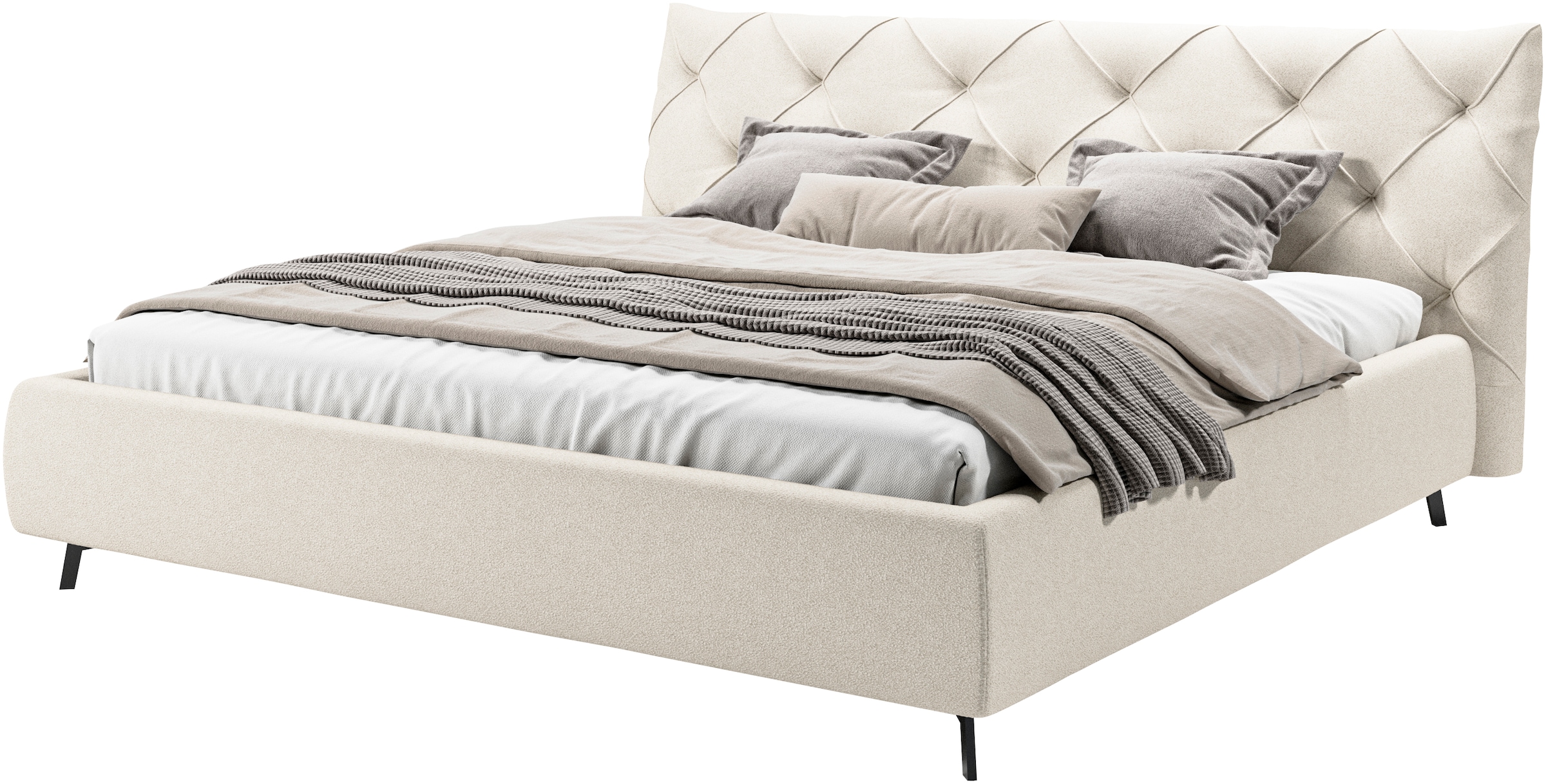 Home affaire "Elloree, in 4 Breiten bis 200cm, auch in Leder" Kopfteilhöhe 105 cm, belastbar bis 280 kg, auch in Überlänge 220cm