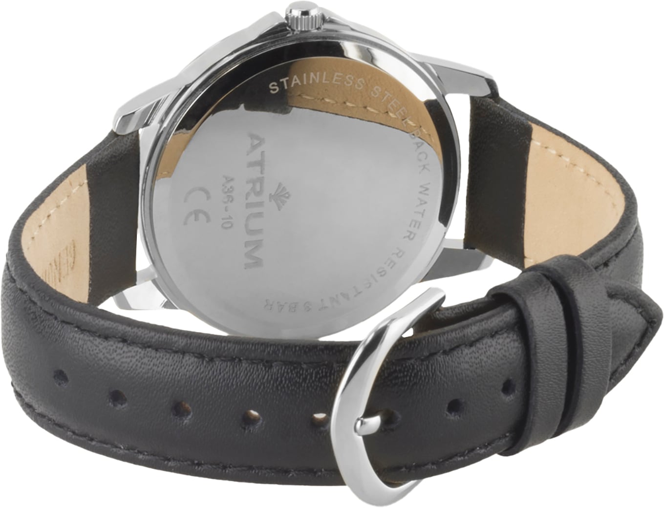Atrium Quarzuhr, Armbanduhr, Damenuhr, Herrenuhr, Lederarmband, analog