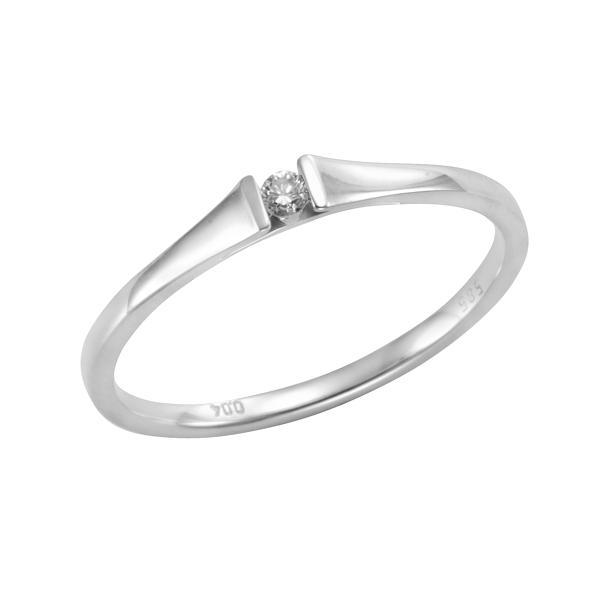 Orolino Fingerring »585 Weißgold Brillant 0,04ct.«