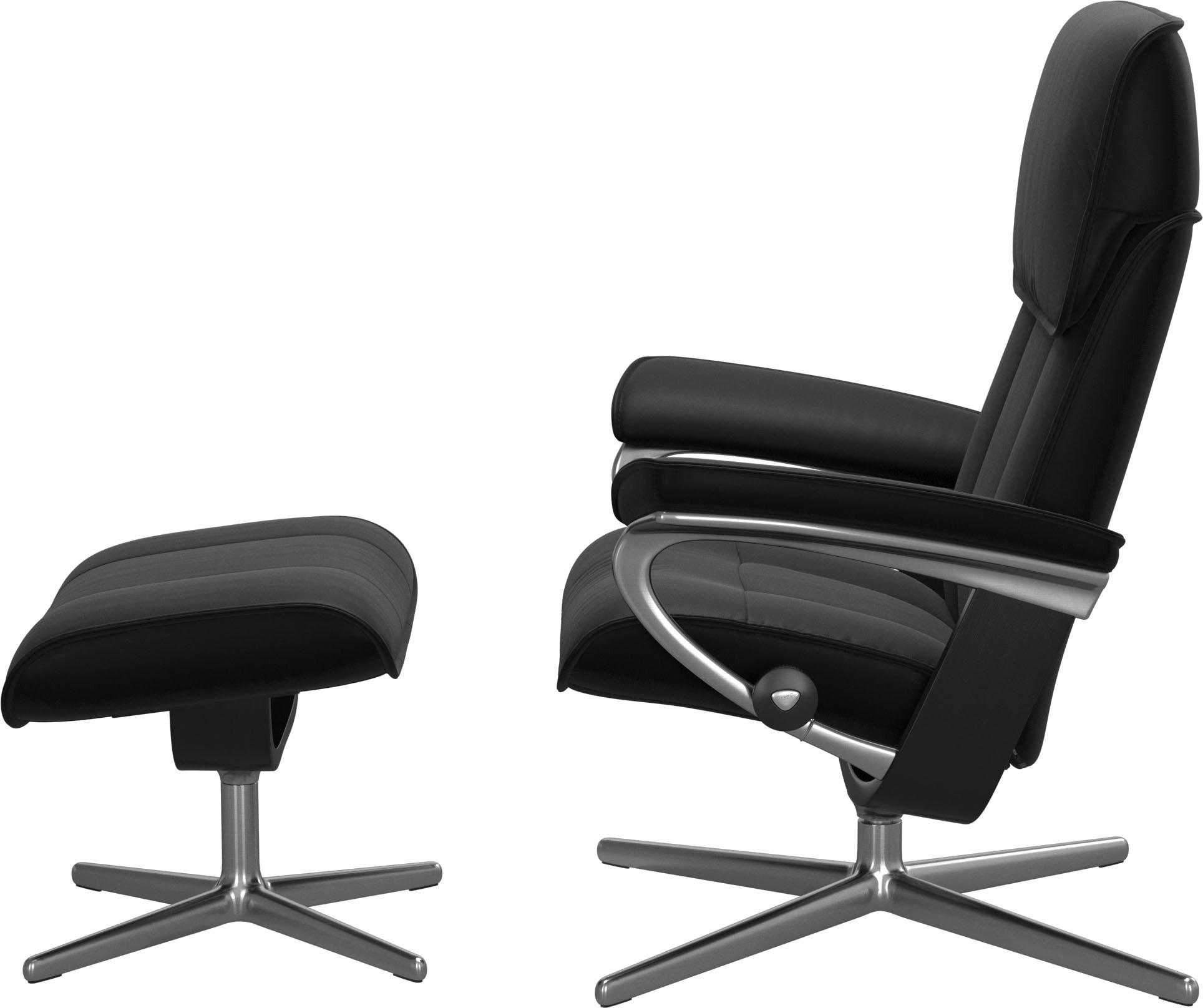 Stressless® Relaxsessel »Admiral«, mit Cross Base, Größe M & L, Holzakzent Schwarz