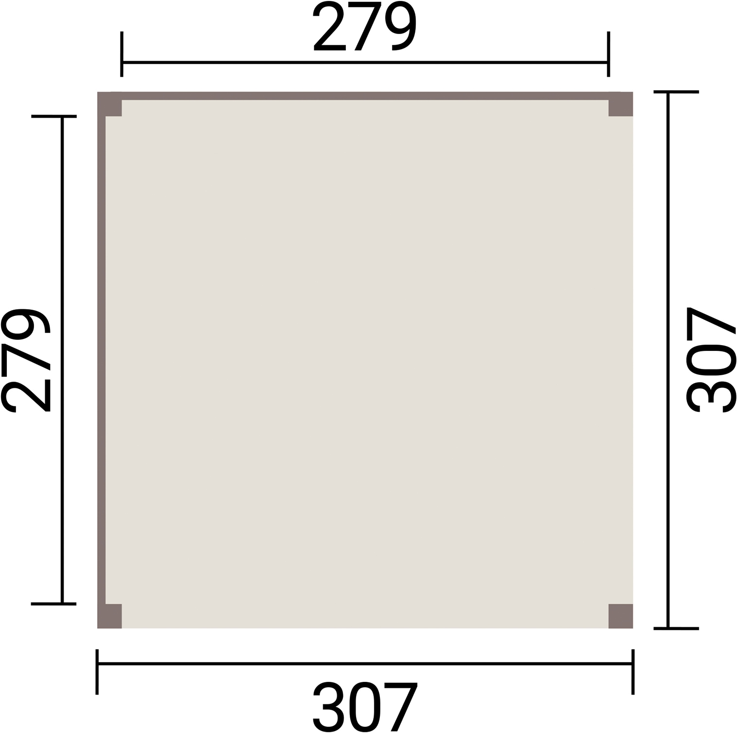 weka Holzpavillon »Lumley Lauben-Set Gr. 1.1« BxTxH: 307x307x245 cm