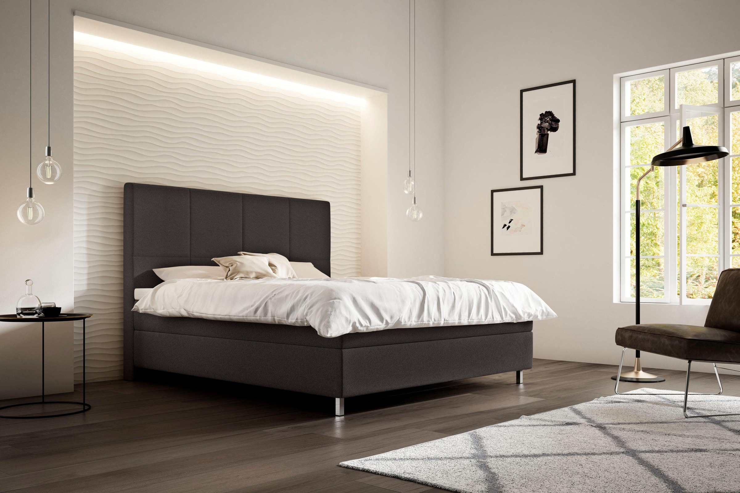 Schlaraffia Boxspringbett »Saga«, GELTEX® Next Topper, Metallfuß in Chrom