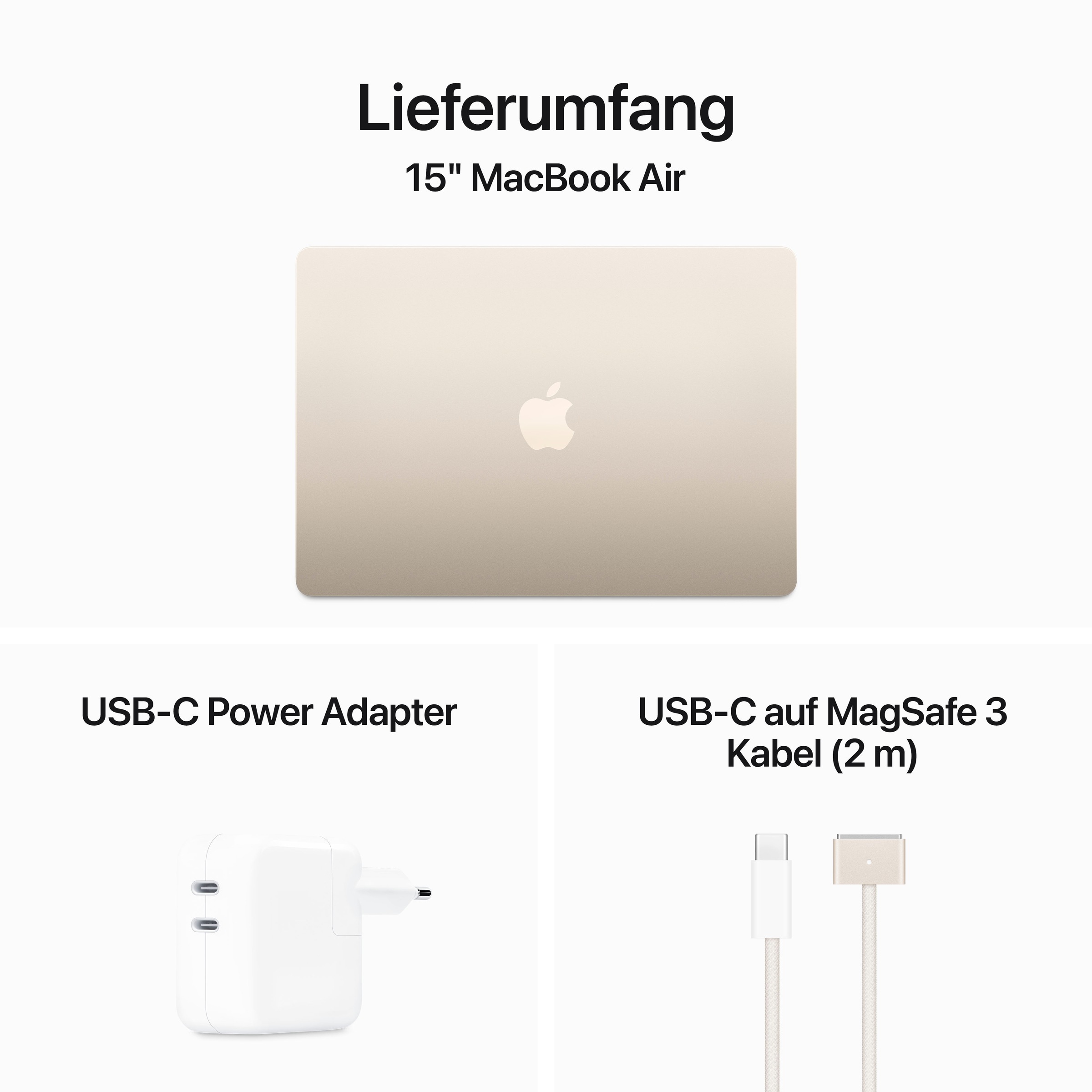Apple Notebook »MacBook Air 15''CTO«, 38,91 cm, / 15,3 Zoll, Apple, M3, 10-Core GPU, 256 GB SSD