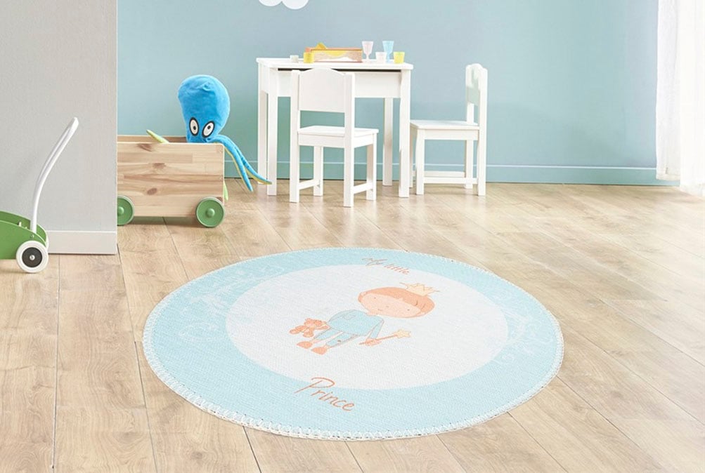 Arte Espina Kinderteppich "Bambini 300" rund 5 mm Höhe Fantasievoll bedruckter Kinderteppich, angenehme Haptik