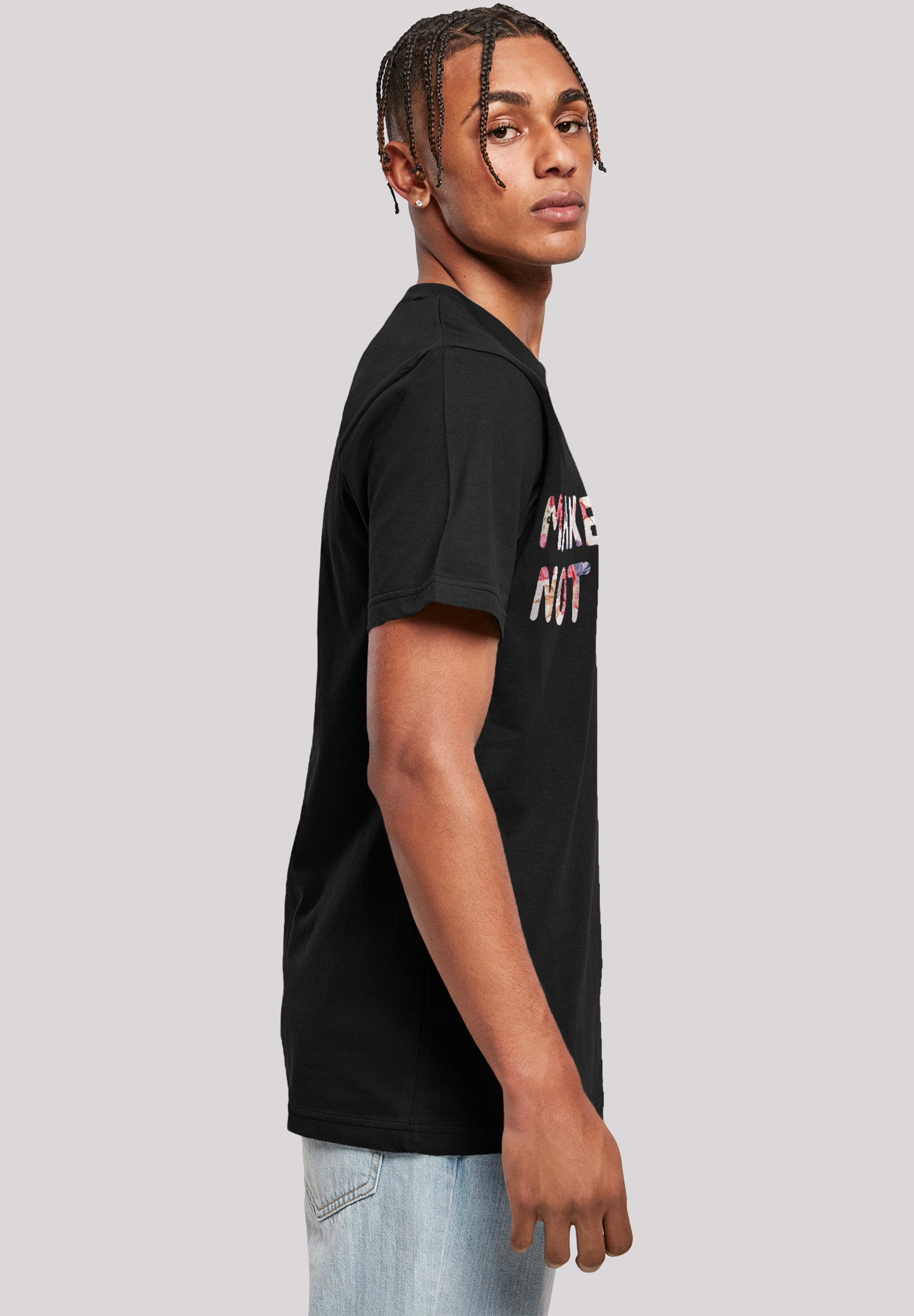 F4NT4STIC T-Shirt »WOODSTOCK Make Love Not War Floral«, Herren,Premium Merch,Regular-Fit,Basic,Bandshirt