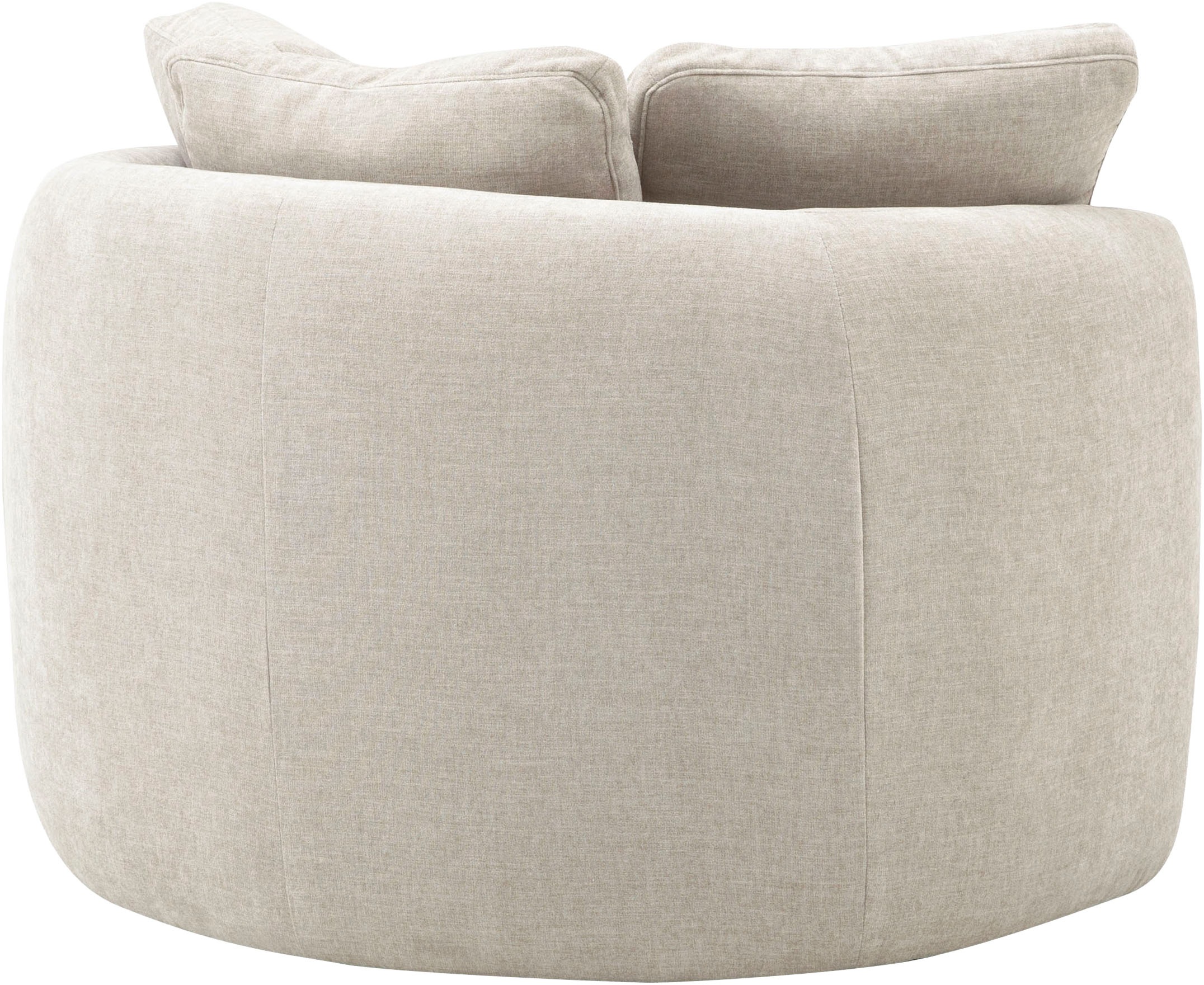 OTTO home Sessel »Kaarl, moderner Rundsessel, Loungesessel, Loveseat« Webstoff, in fünf Farben, inkl. Rückenkissen, zeitloses Design