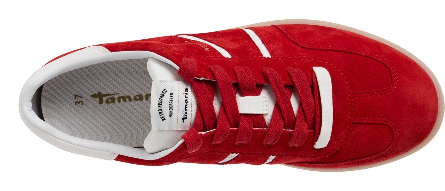 Tamaris Plateausneaker, Freizeitschuh, Halbschuh, Schnürschuh mit gepolstertem Schaftrand