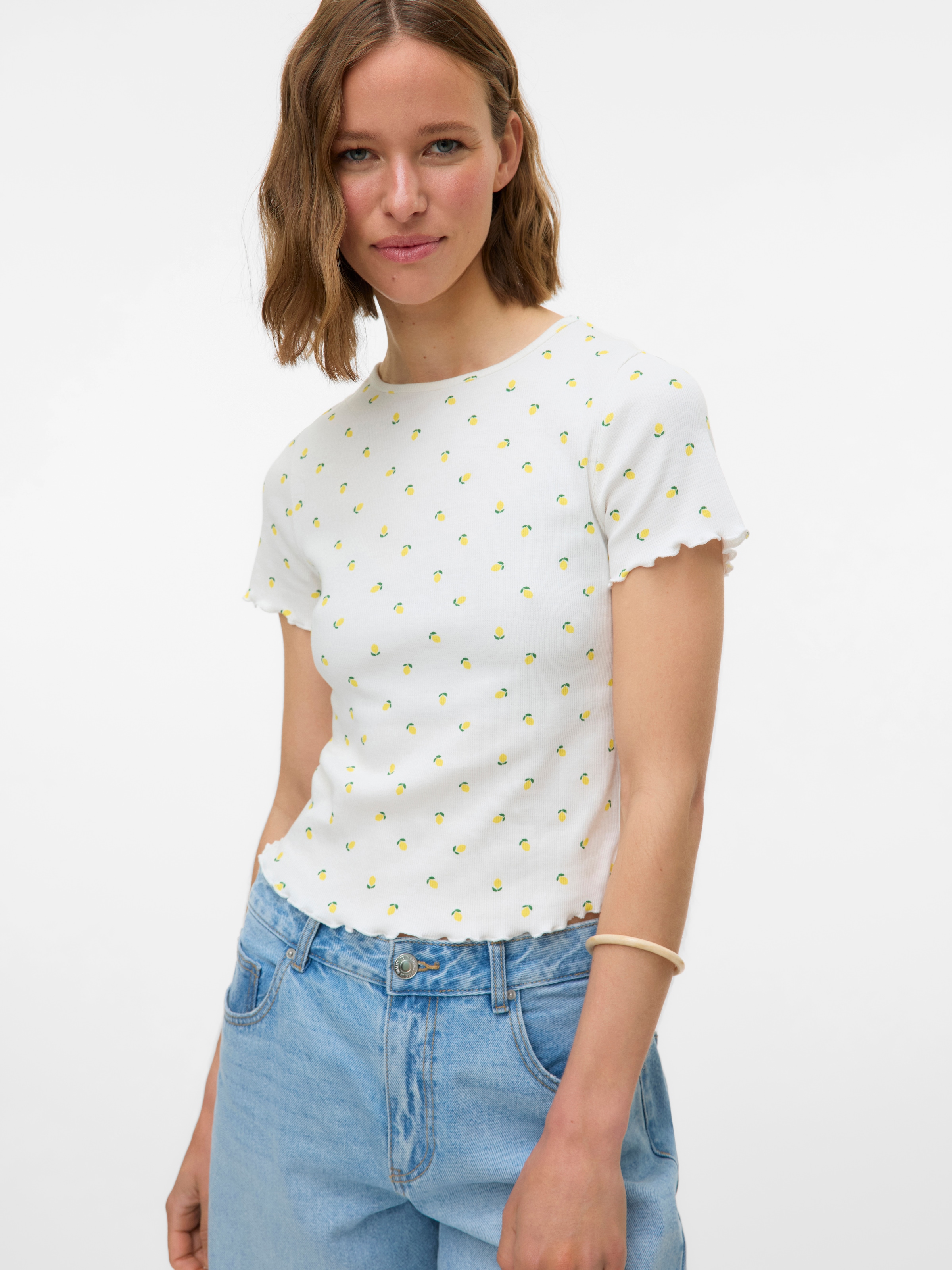 Vero Moda Kurzarmshirt "VMHARRY SS O-NECK TOP JRS NOOS" günstig online kaufen