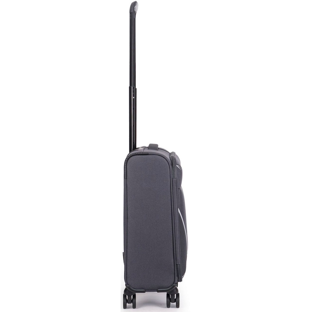 Stratic Weichgepäck-Trolley »Strong S, anthracite«, 4 Rollen, Handgepäck Reisekoffer Reisegepäck TSA-Schloss