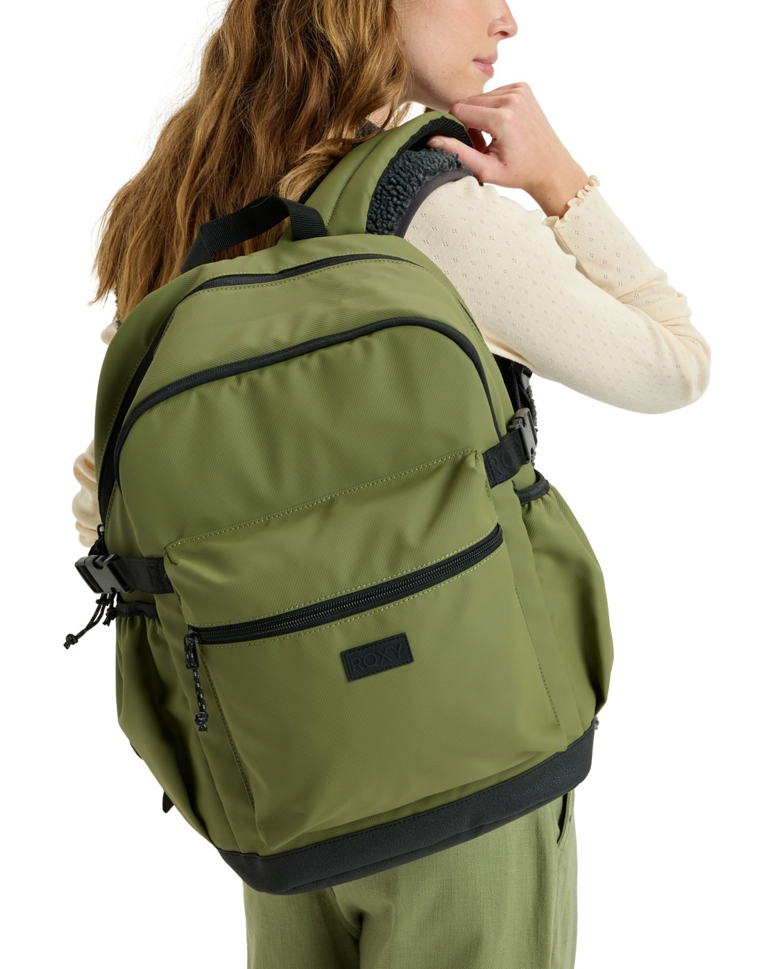 ROXY Damen Tagesrucksack "Gateline", grün, Kunstfaser, Rucksäcke