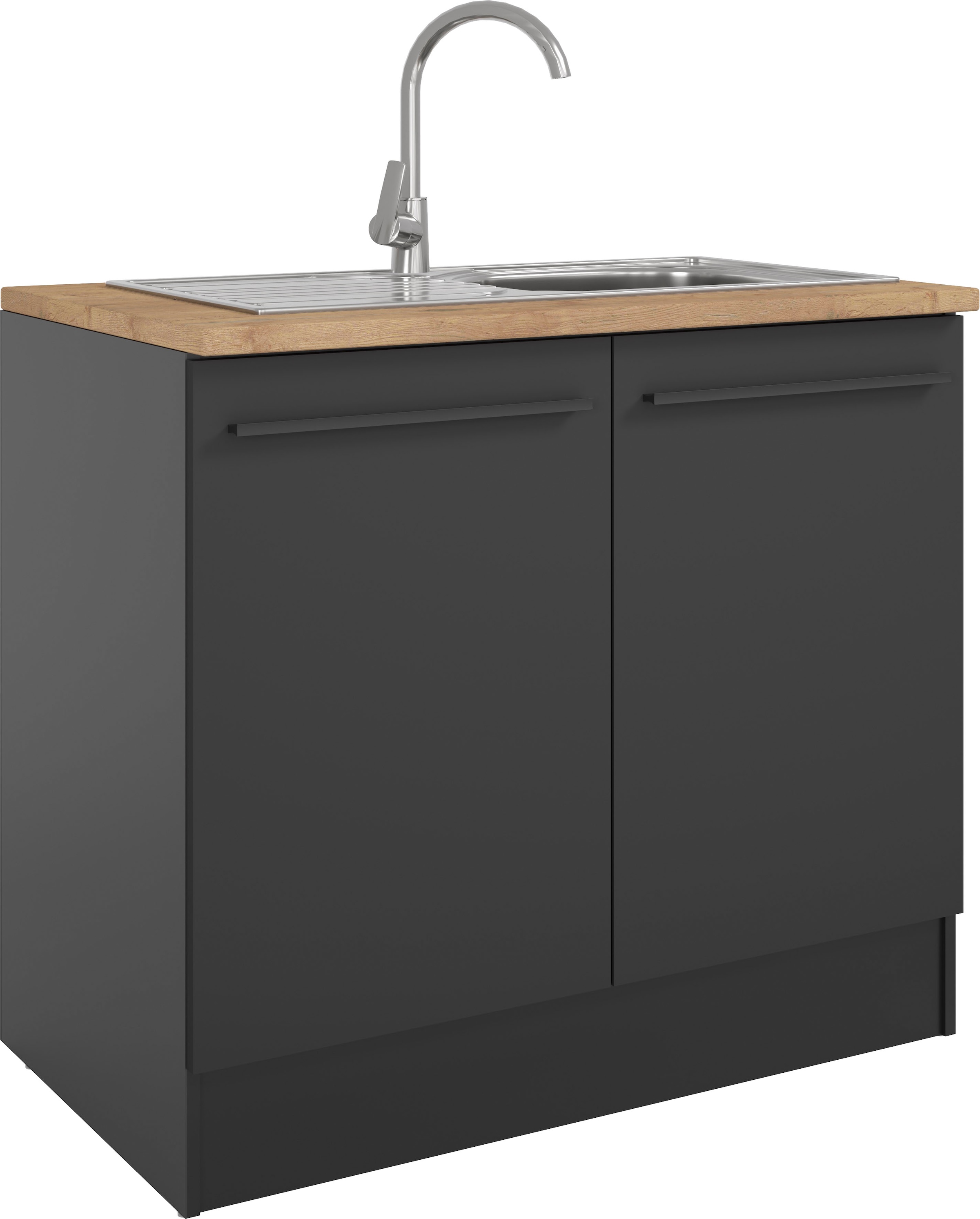BASIC by Balculina Spülenschrank »Jazz B/T/H 100x60x90 cm« 1 Stk. tlg. Breite 100cm, Melaminbeschichtung