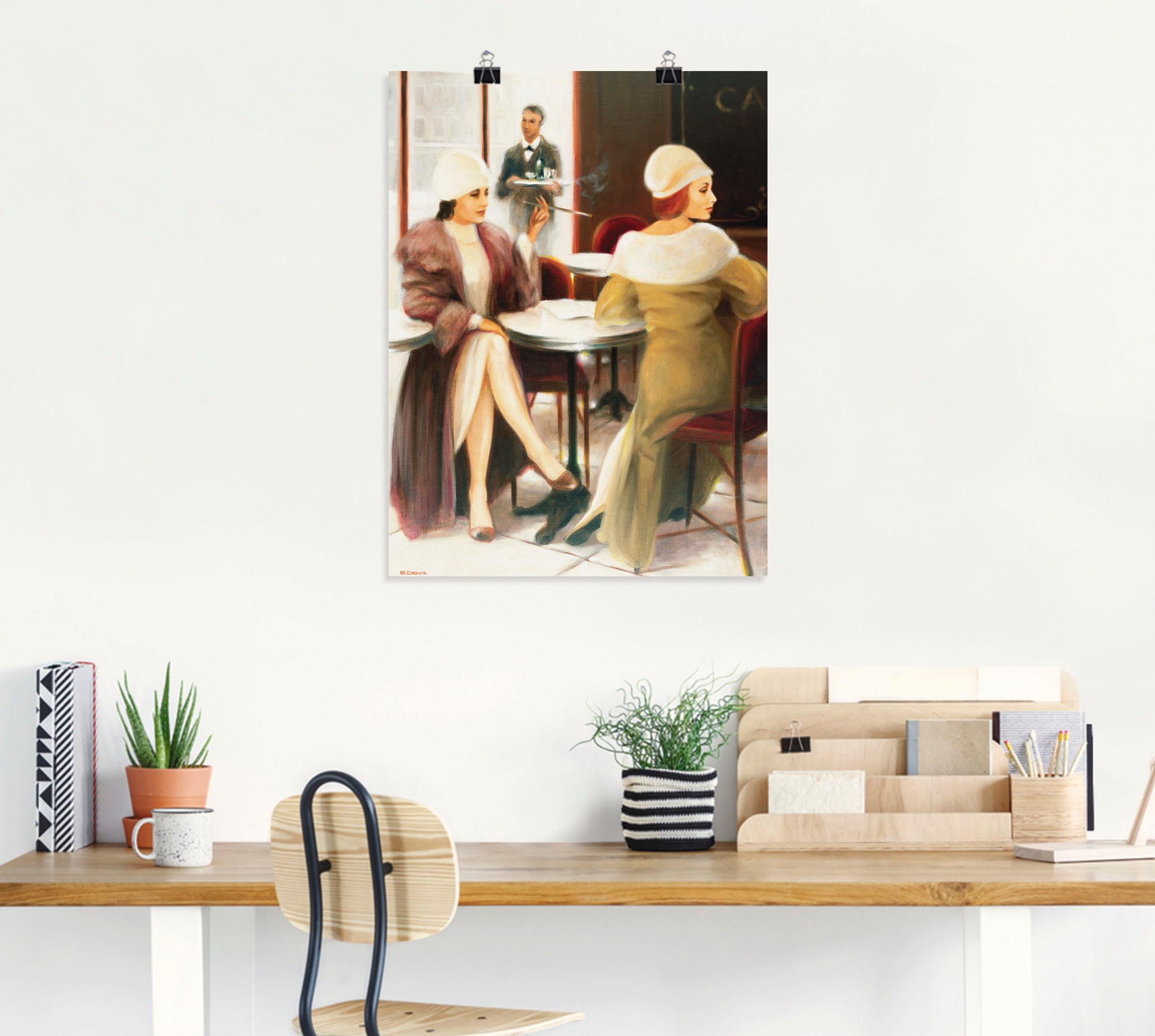 Artland Wandbild "Cafe I", Frau, (1 St.), als Leinwandbild, Poster in versc günstig online kaufen