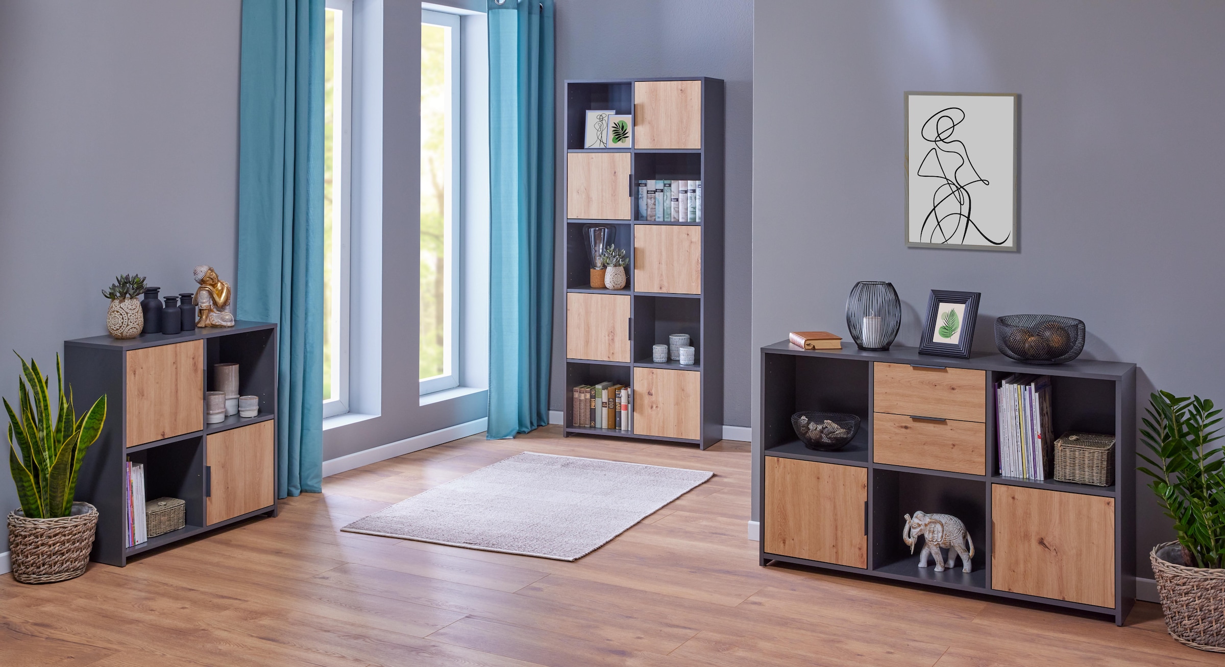 Inter Link Kommode »Pepeto« 1 Stk. tlg. Modular, individuelle Gestaltung, BxTxH: ca. 77 x 30 x 77 cm