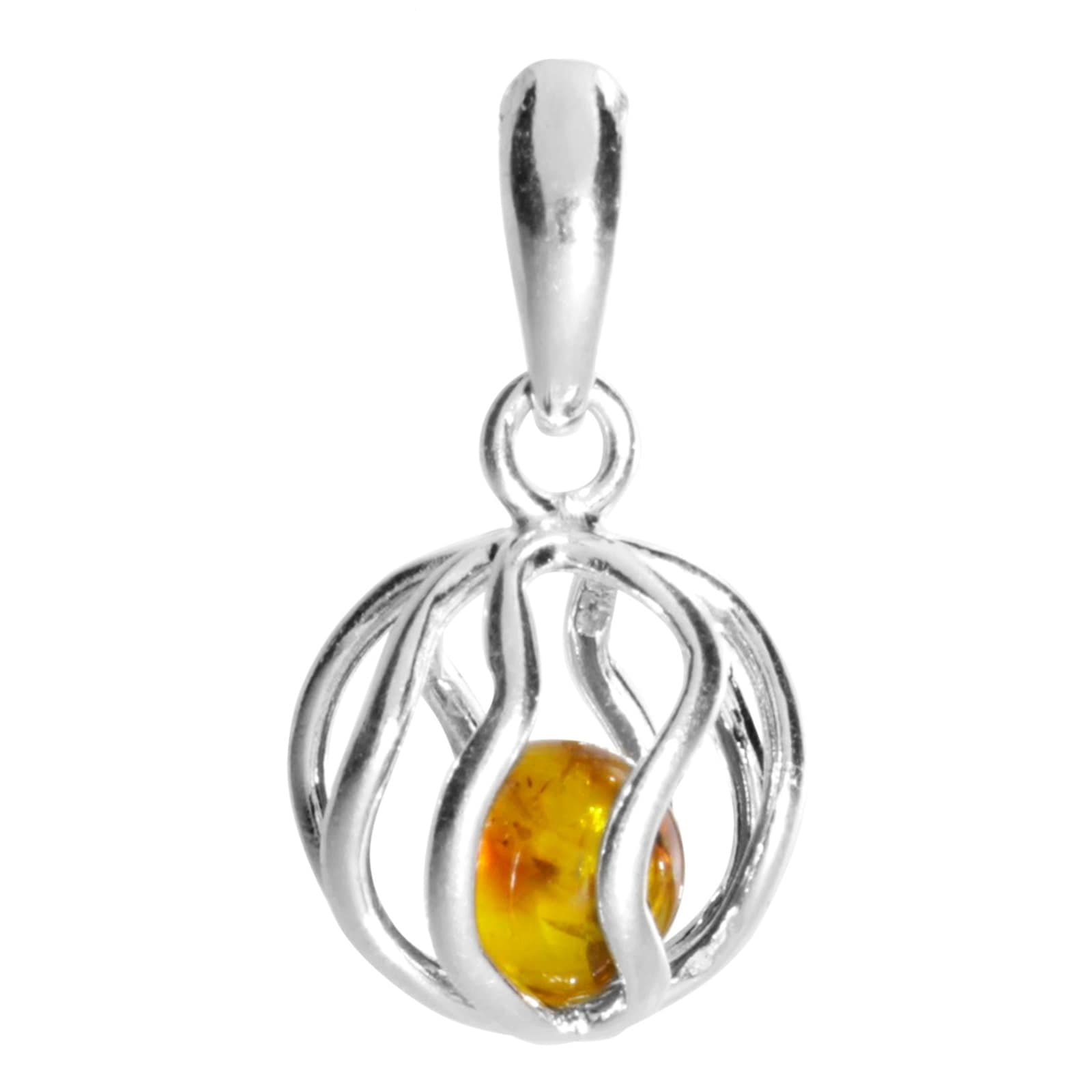 Kettenanhänger OSTSEE-SCHMUCK "- Sinja - Silber 925/000 - Bernstein" Gr. 21, silber (silber 925, silberfarben, weiß), Schmuckanhänger, Damen, Silber 925 (Sterlingsilber), Kettenanhänger