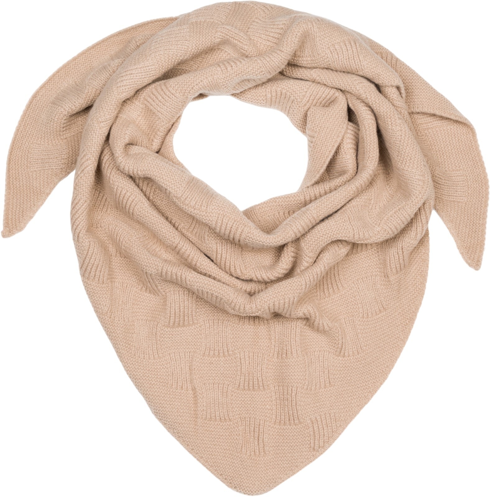 styleBREAKER Strickschal "Strick Dreiecktuch Schachbrett Strickmuster" 1 Stk.