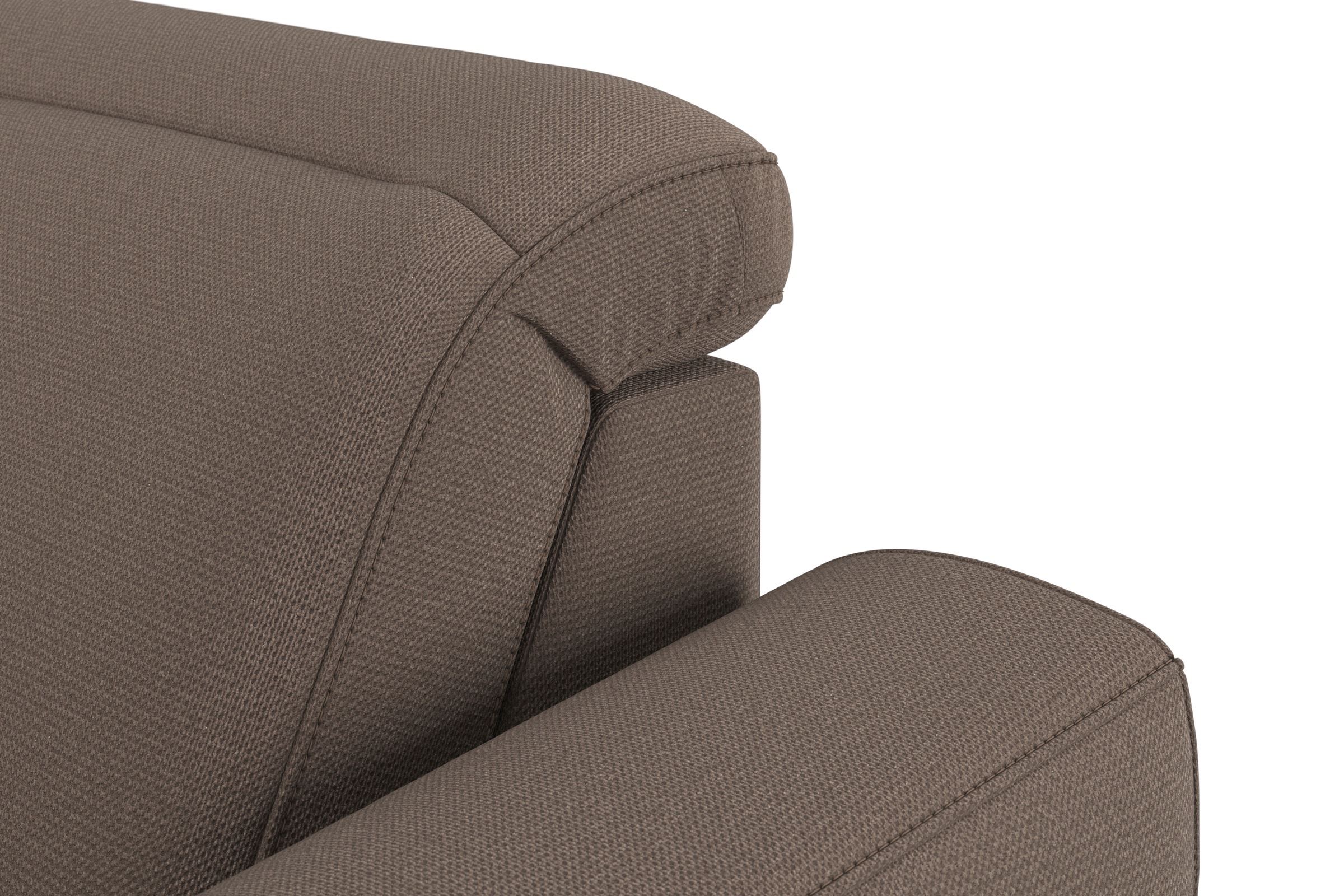 sit&more Wohnlandschaft »Dundee U-Form«, mit Federkern und Edelstahlfüßen, wahlweise mit Kopfteilverstellung