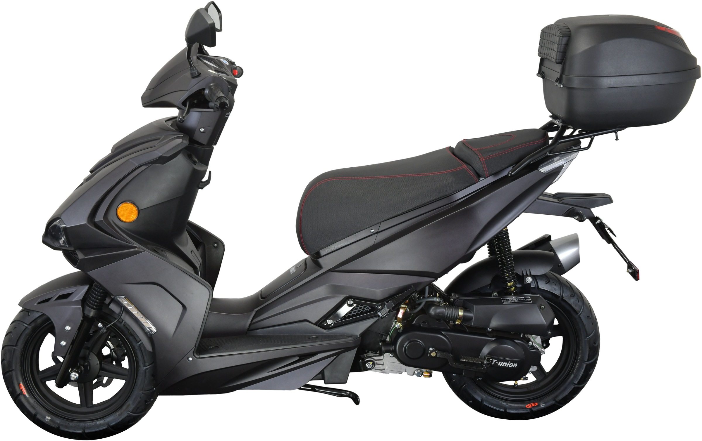 GT UNION Motorroller »Striker 45«, 49,5 cm³, 45 km/h, Euro 5, 3 PS, (Set, mit Topcase), Luftgekühlter Motor