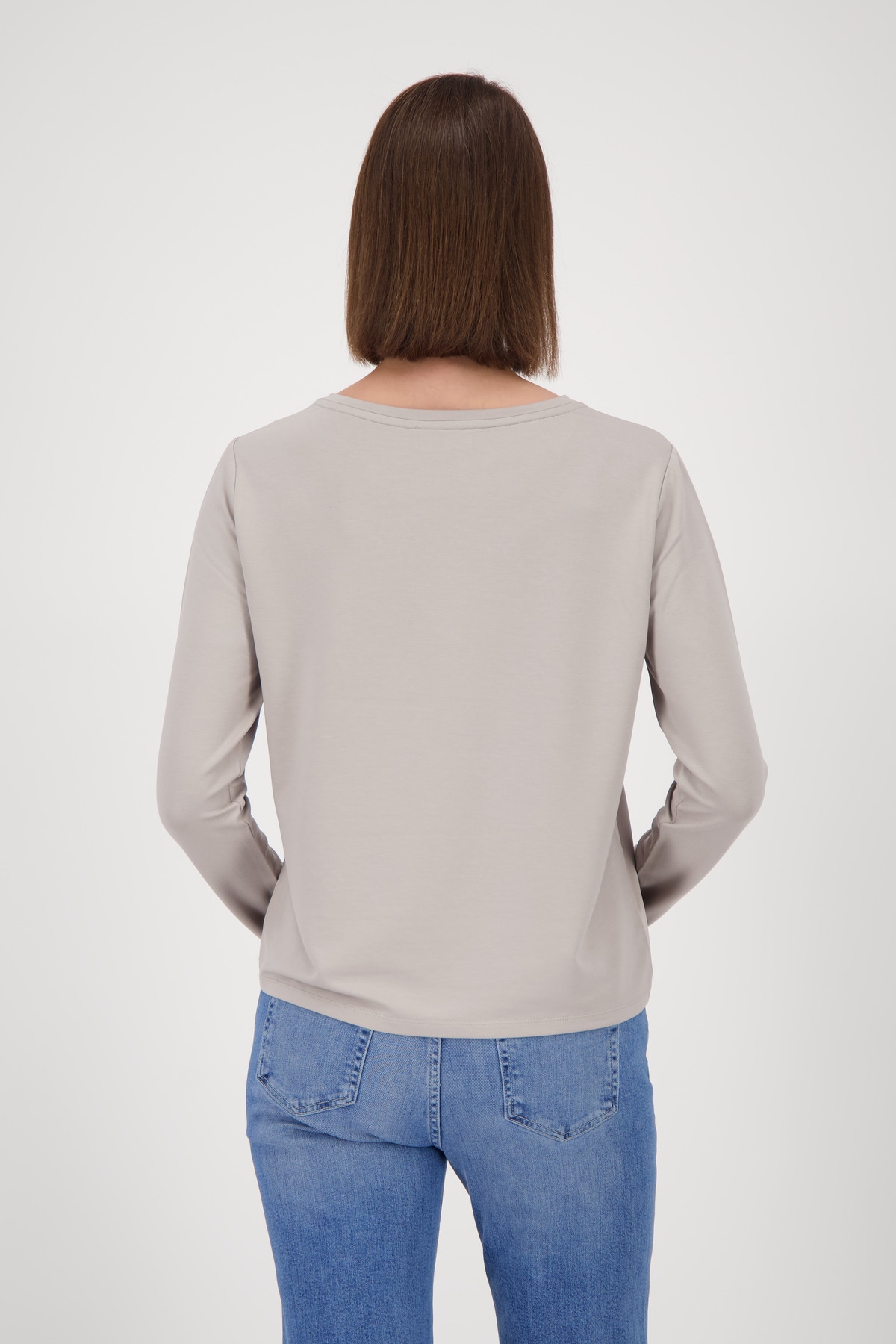 Monari Langarmbluse »Schluse Basic Schmuck«, Mit Rundhalsausschnitt