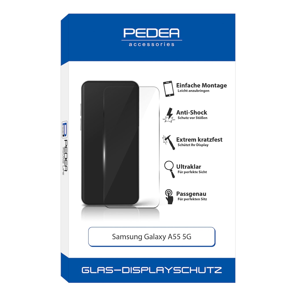 PEDEA Displayschutzglas »Glas-Displayschutz«, für Samsung Galaxy A55 5G, (1 St.)