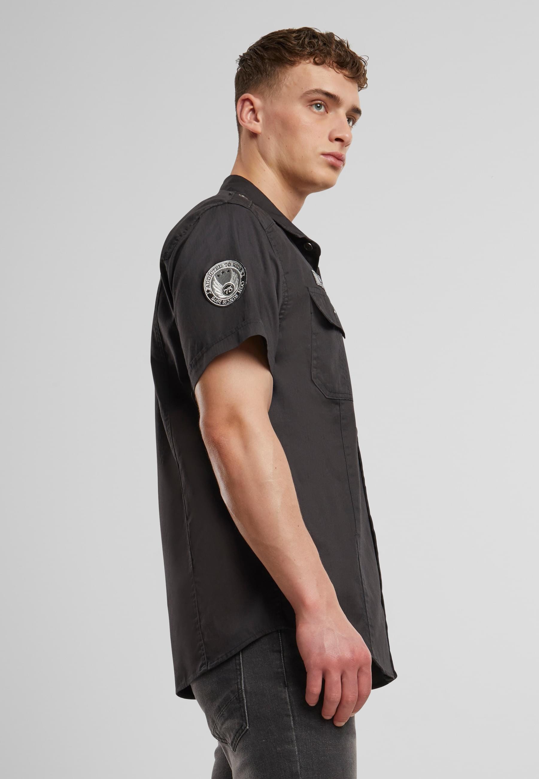Brandit Langarmhemd »Brandit Herren Luis Vintage Shirt Short Sleeve«, (1 tlg.)