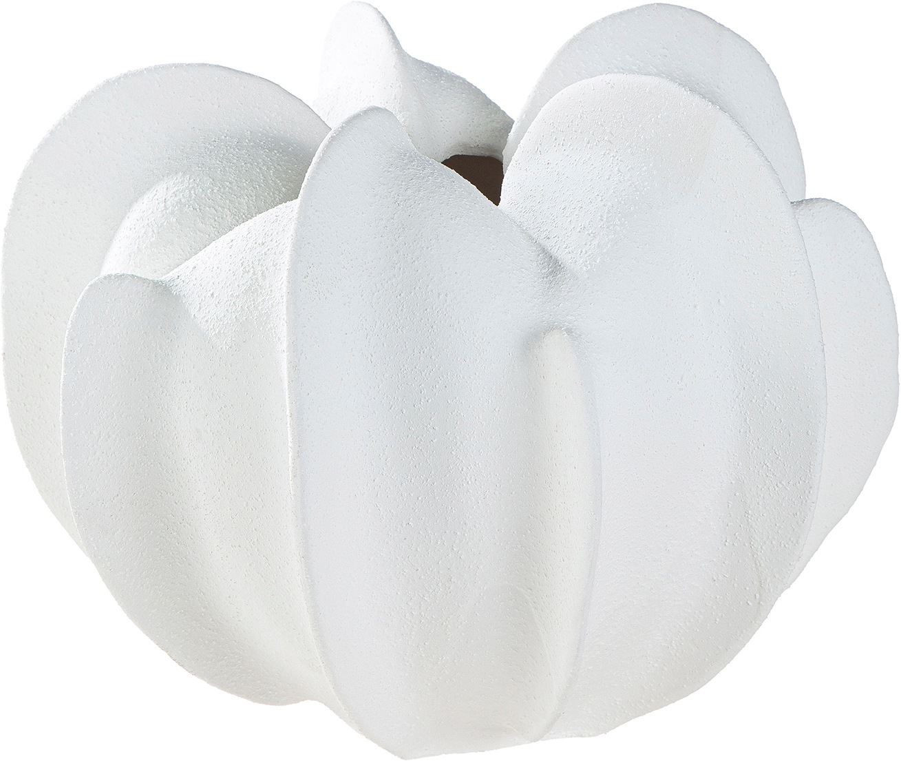 GILDE Tischvase "Vase Coquille weiß H. 20 cm" Blumenvase, Dekovase, Muscheloptik, maritim, modern, Geschenkartikel