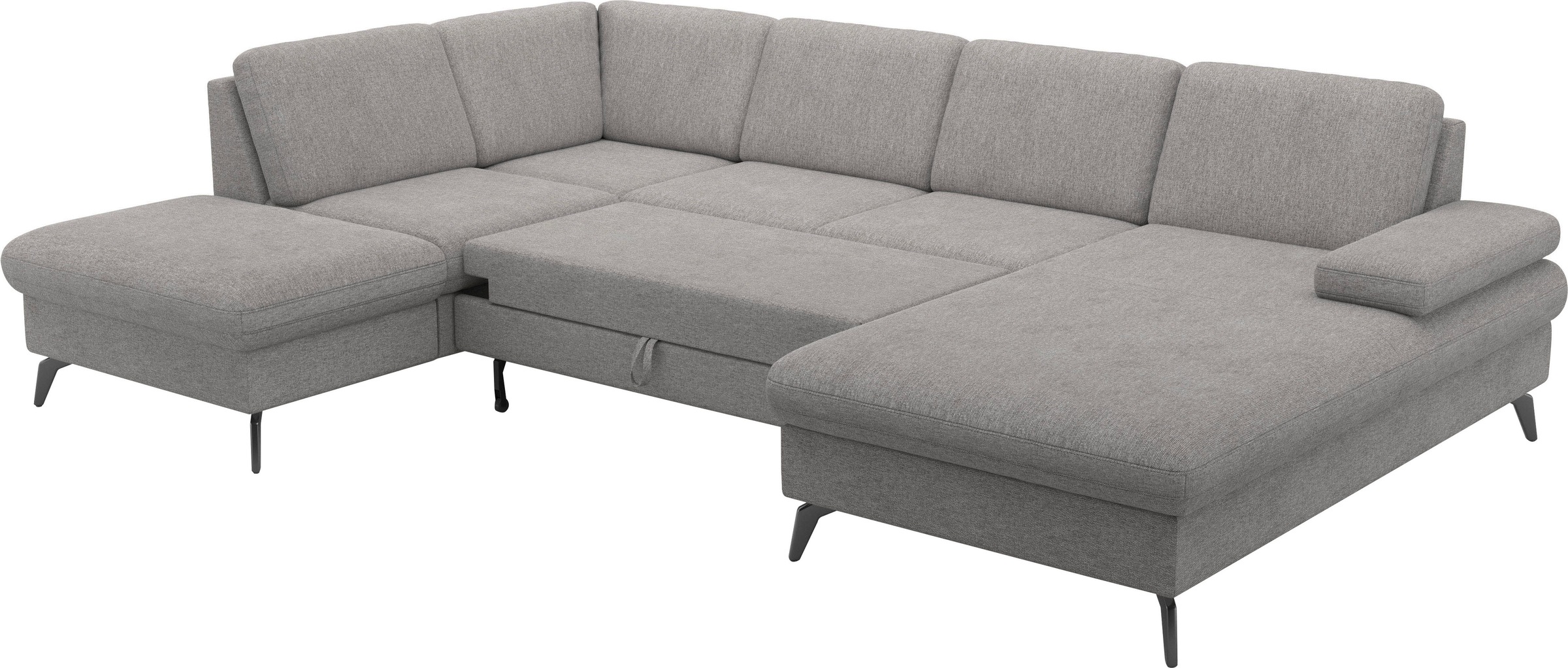 sit&more Wohnlandschaft »Morris Jubi U-Form«, inkl. Armteilfunktion und 1 Zierkissen, wahlweise mit Bettfunktion