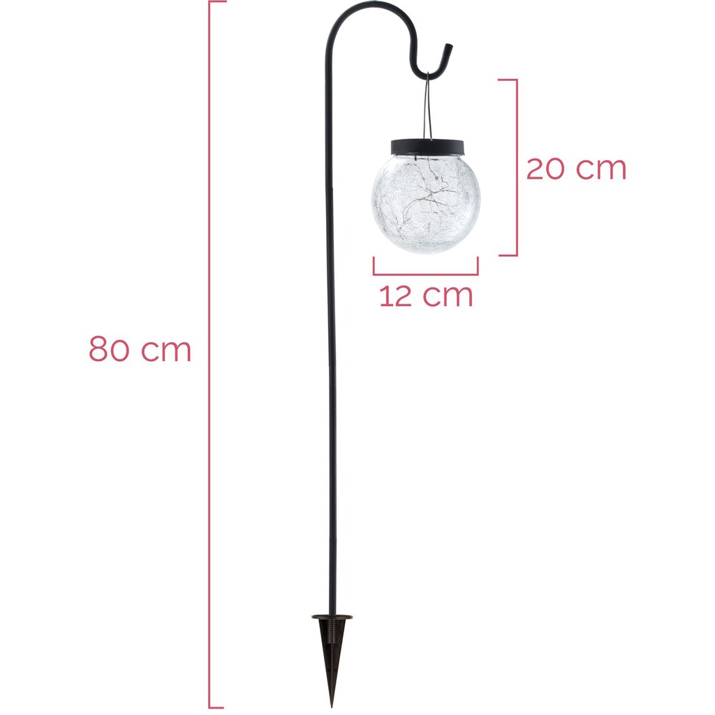 Pauleen LED Gartenleuchte »Sunshine Pearl«, 1 flammig-flammig, LED-Modul, Solarbetrieben, Erdspieß