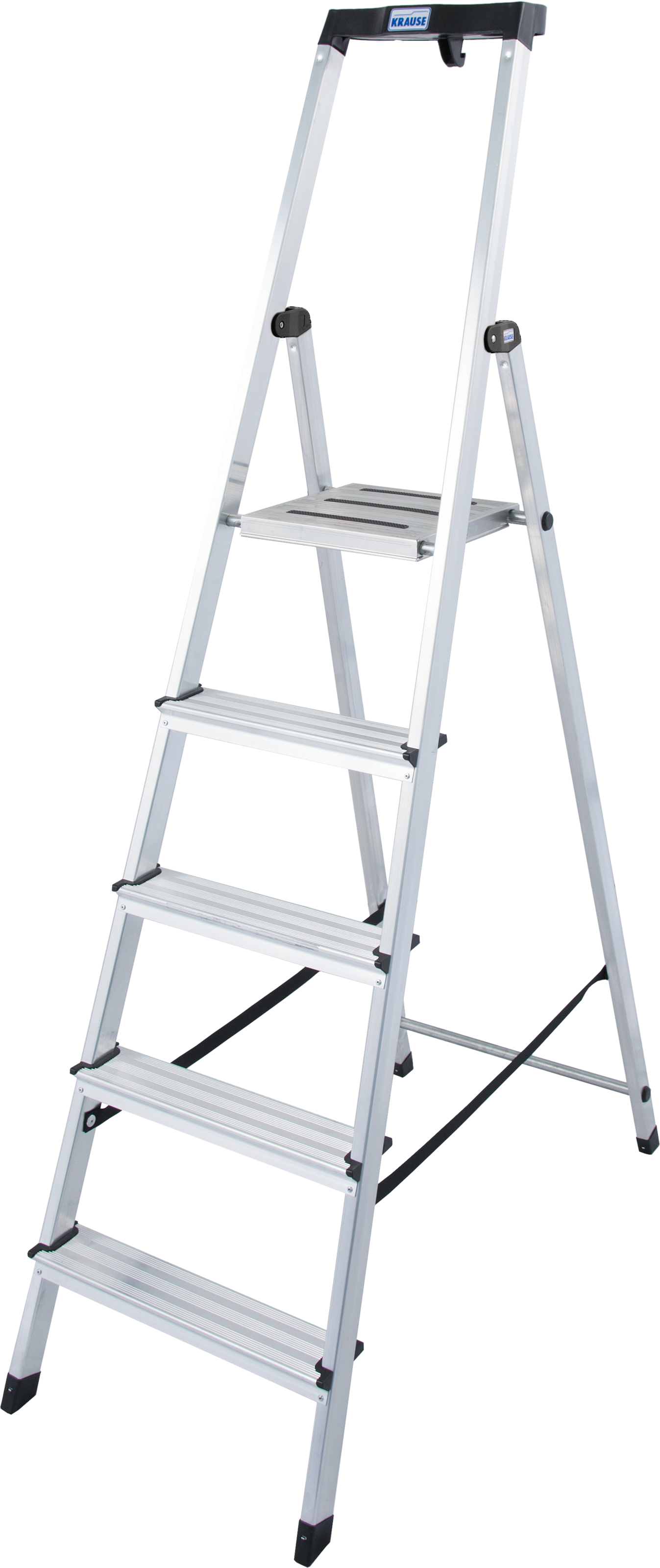 KRAUSE Stehleiter »Safety«, Aluminium, 1x5 Stufen, Arbeitshöhe ca. 305 cm