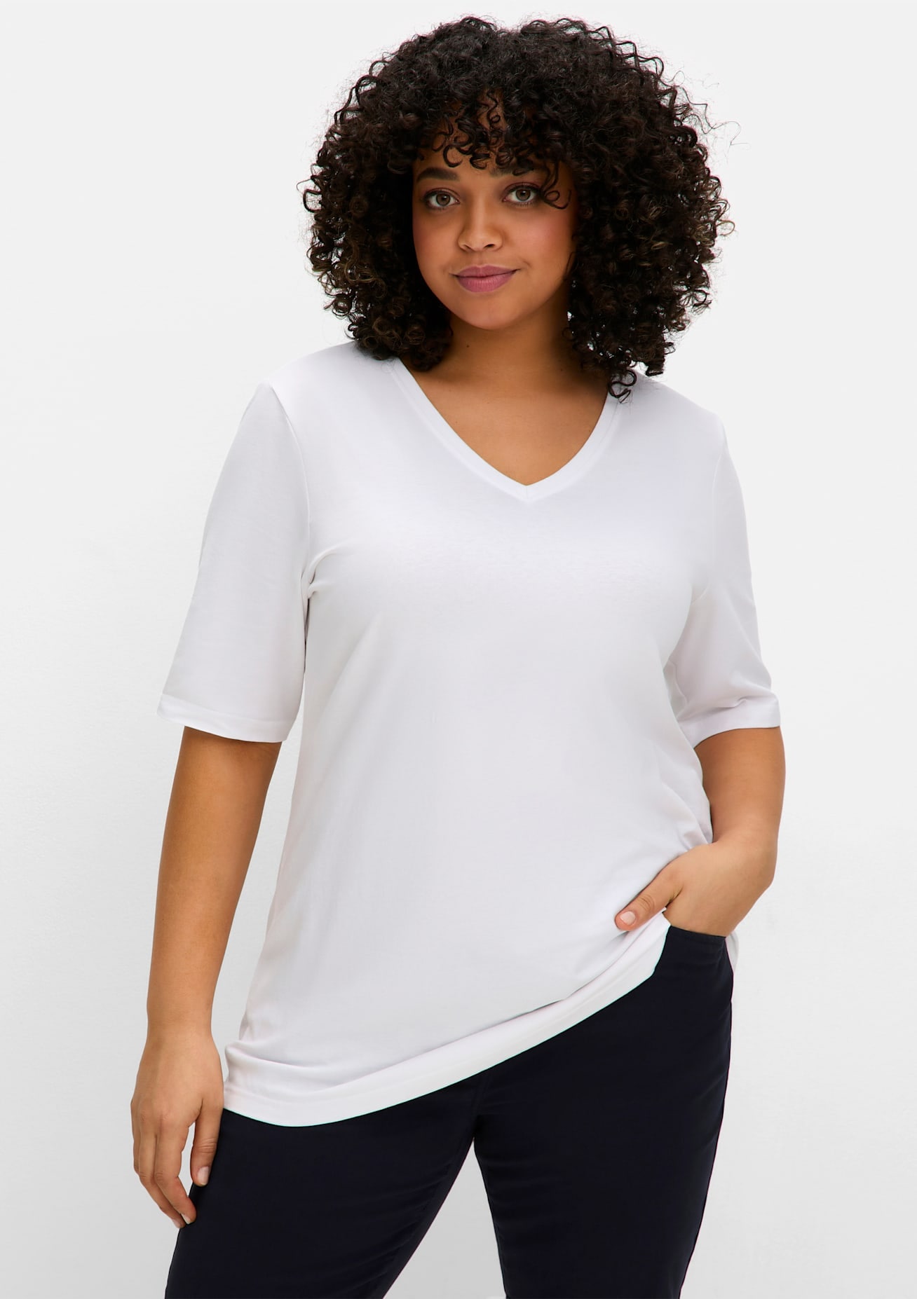 Sheego T-Shirt »T-Shirt«, (1 tlg.)