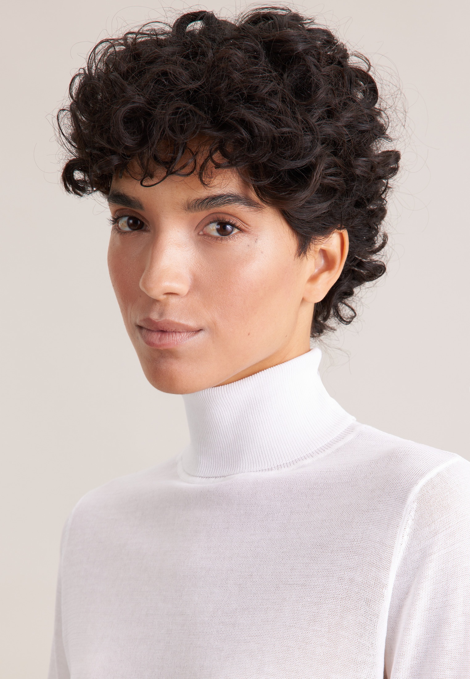Seidensticker Cloudy Knitted Turtleneck Sweater White XS 2