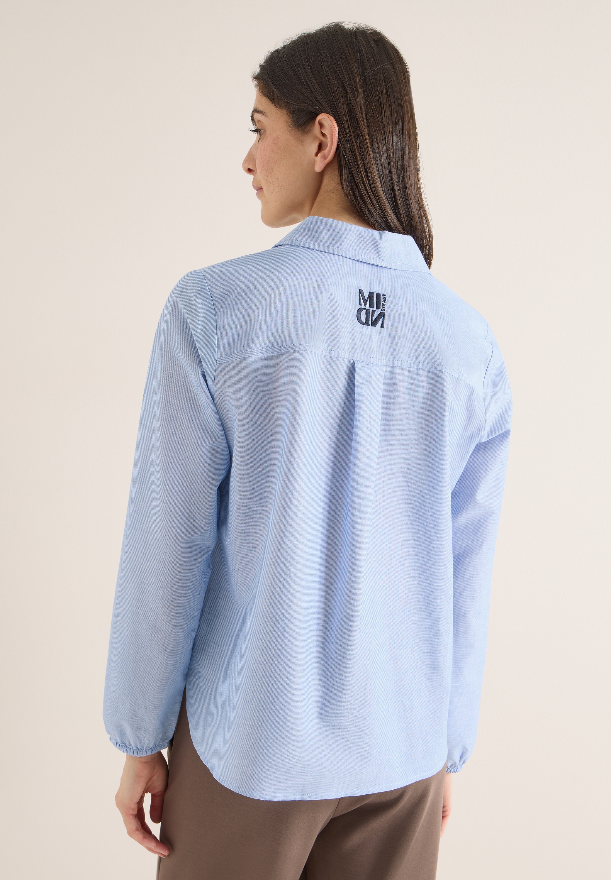 Cecil Langarmbluse aus reiner Baumwolle