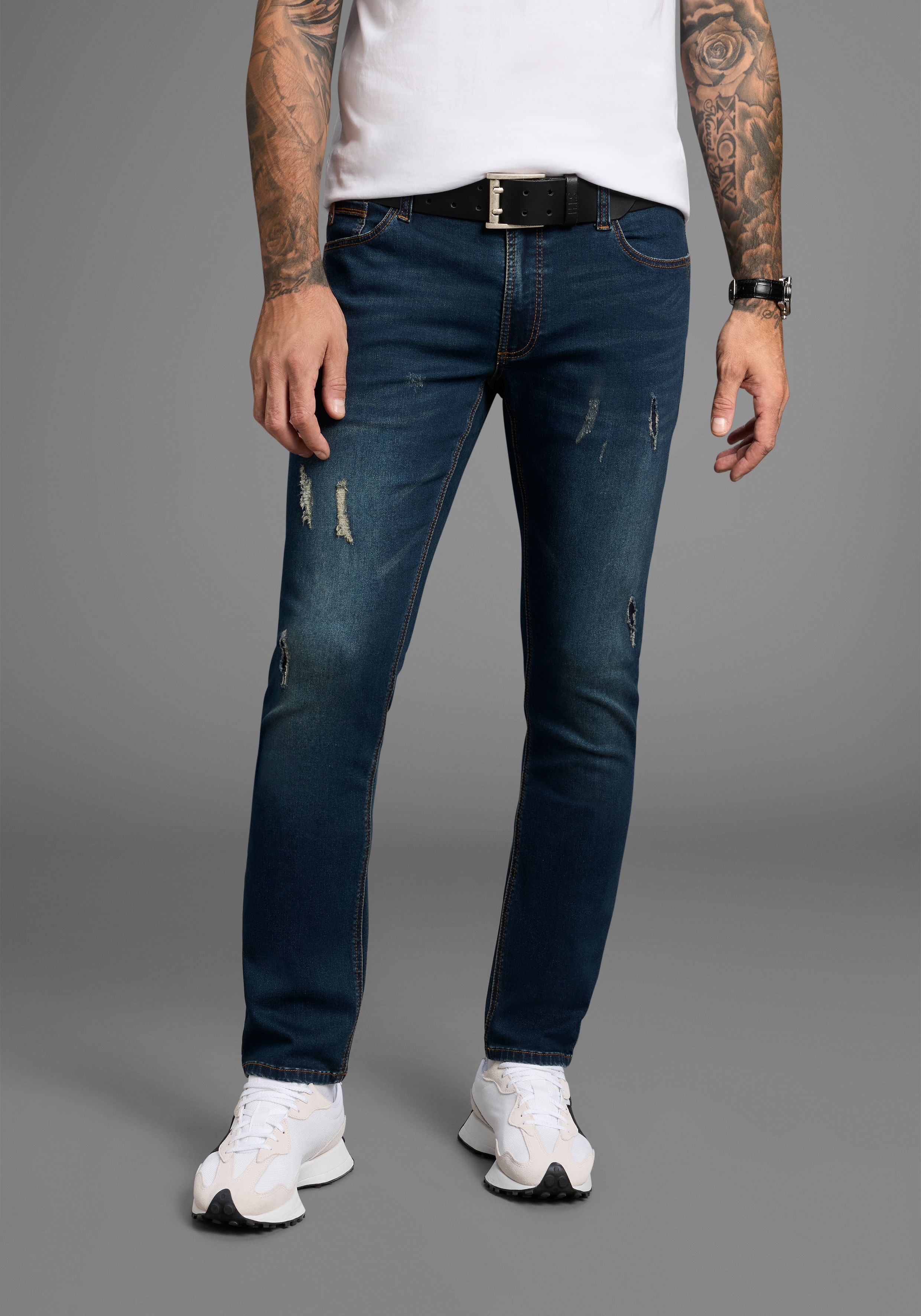 Bruno Banani Slim-fit-Jeans "Grady", schmale Beinform, niedrige Leibhöhe, m günstig online kaufen