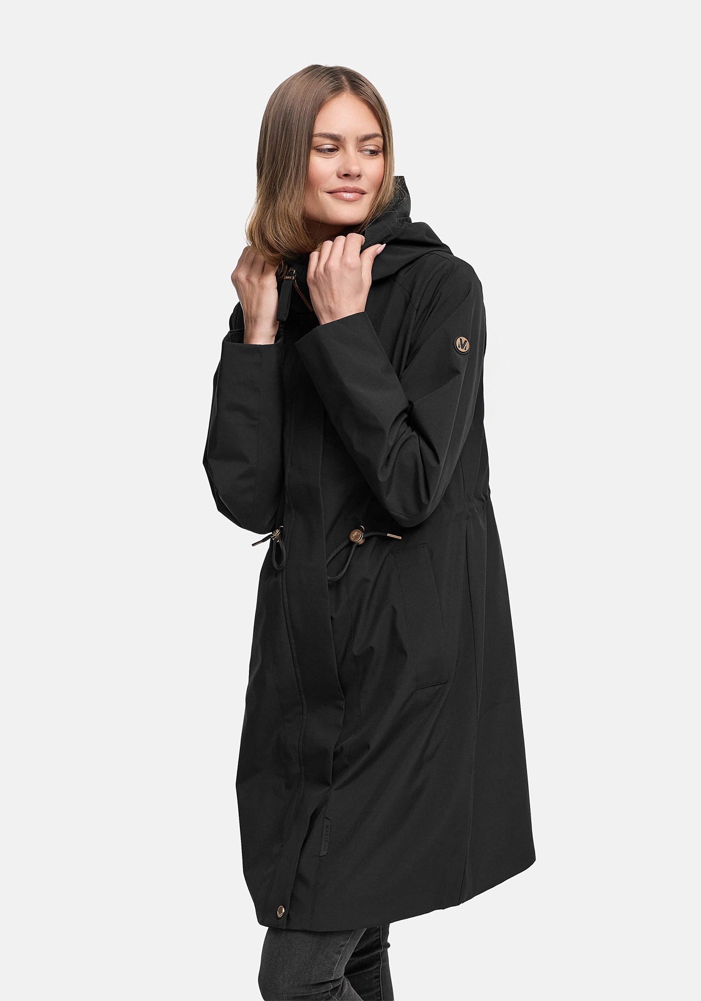 Marikoo Outdoorjacke "Zilandaa" Moderner Outdoorparka mit Kapuze und Kordelzug