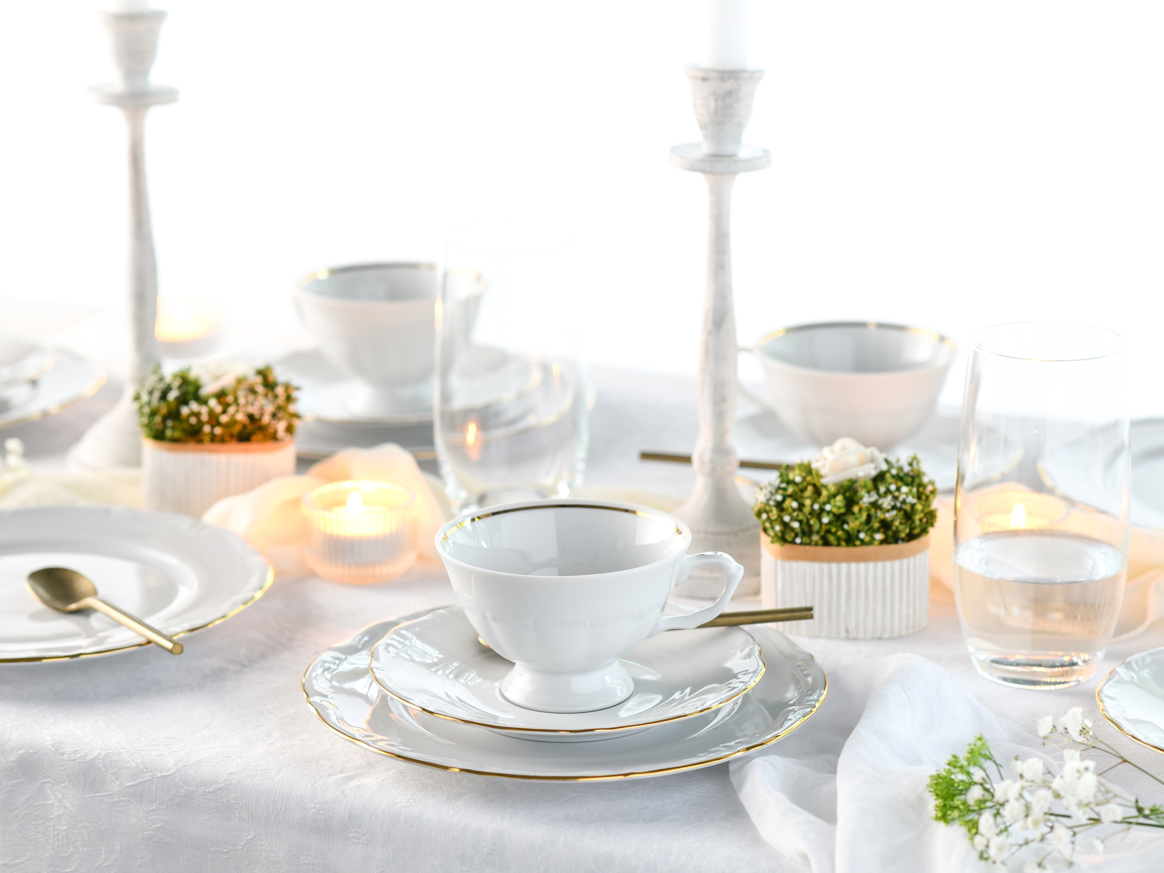 CreaTable Kombiservice »Maria Theresia, Kombi-Service 30-tlg«, (Set, 30 tlg.), Traditionelle Porzellanform