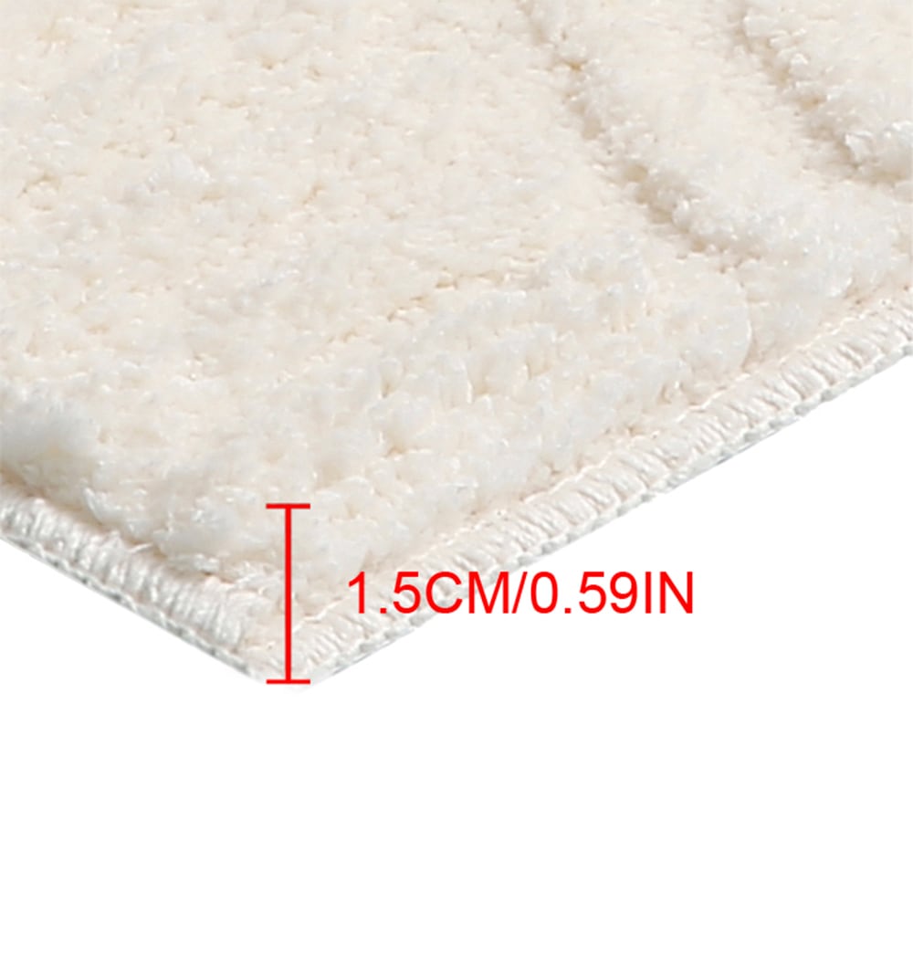 my home Badematte »Ognon, Scandi, Boho, modernes Muster«, rutschhemmend beschichtet, fußbodenheizungsgeeignet-schnell trocknend-strapazierfähig, Badteppich, Uni Farben, Hoch-Tief-Effekt