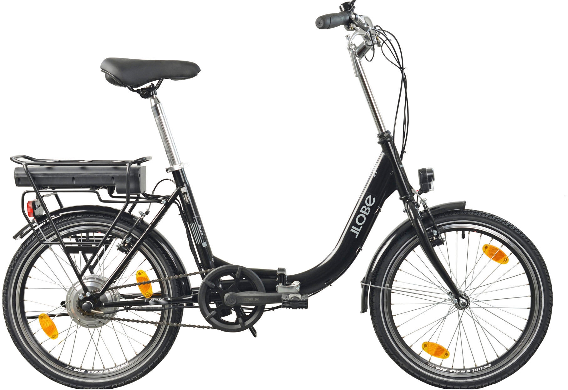 Llobe E-Bike »Elektro Faltrad 20" Pure schwarz«, Heckmotor 250 W