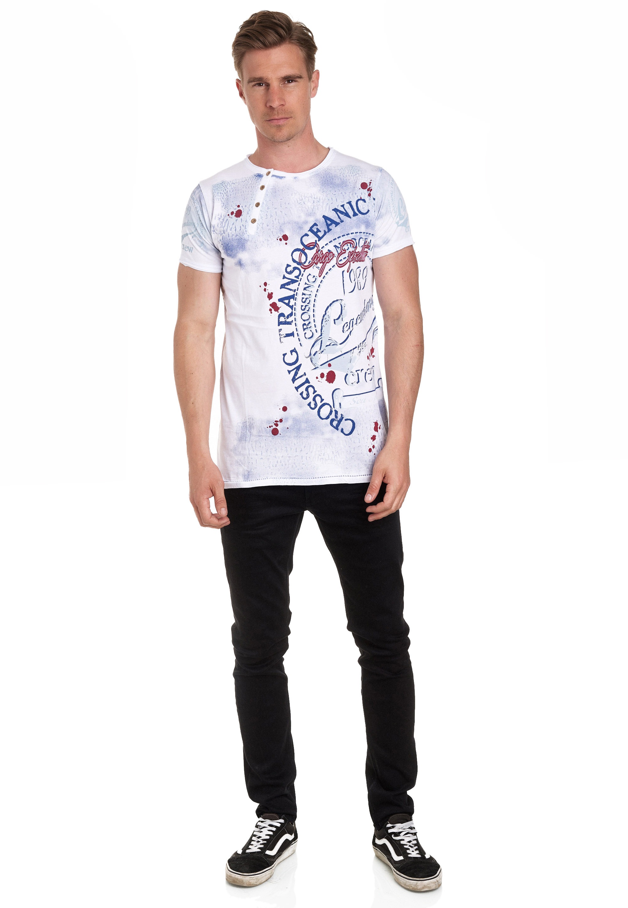 Rusty Neal T-Shirt mit plakativem Frontprint günstig online kaufen