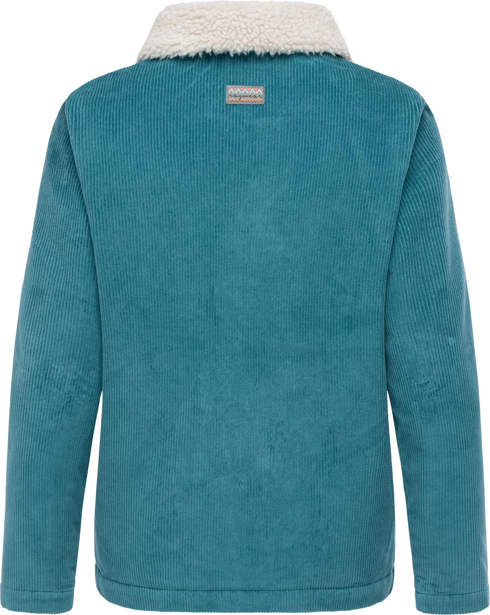 Ragwear Cordjacke »Walinea Corduroy«, ohne Kapuze, Stylische Damen Jacke aus Cord mit Teddyfell-Kragen