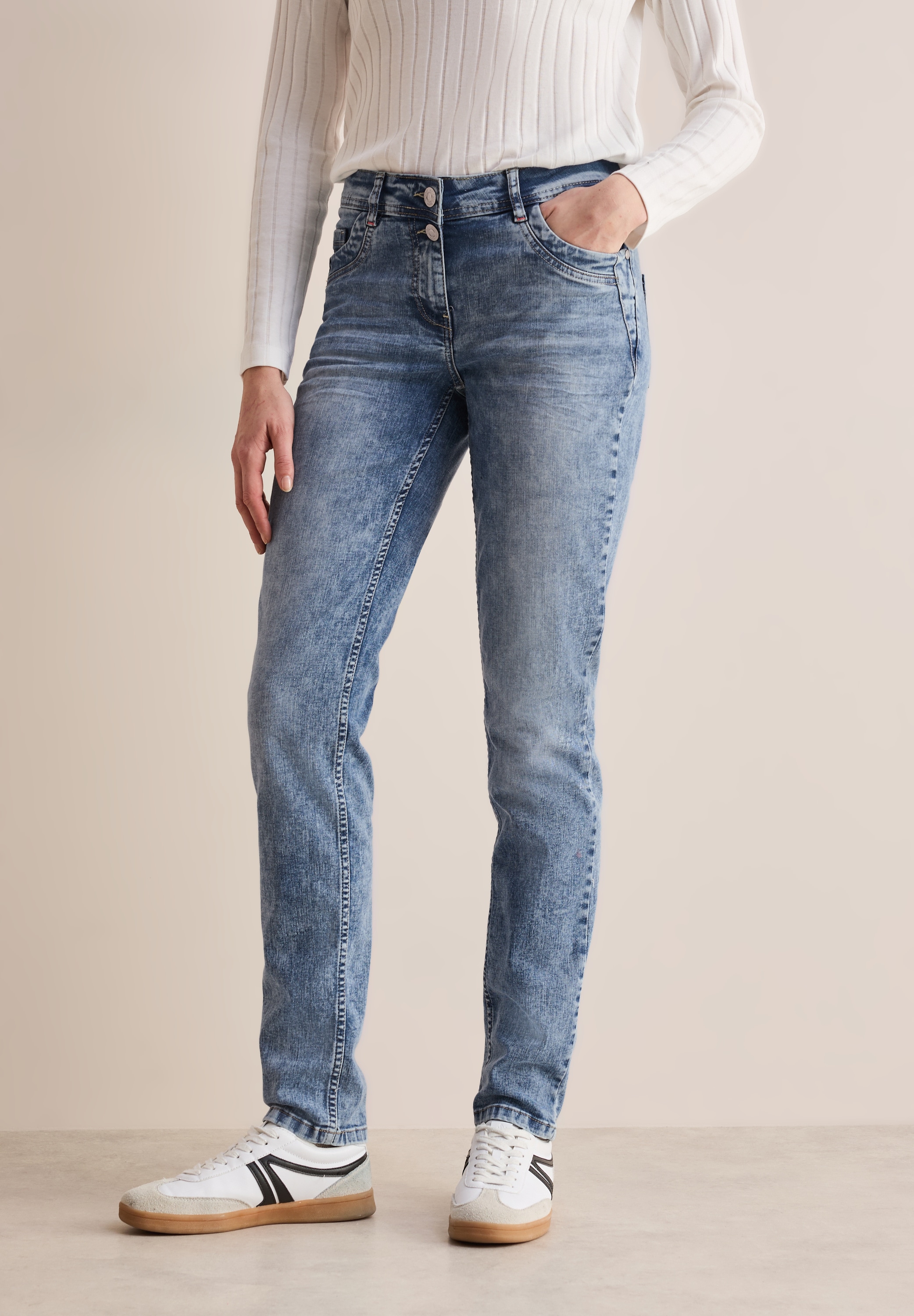 Cecil Comfort-fit-Jeans, Middle Waist