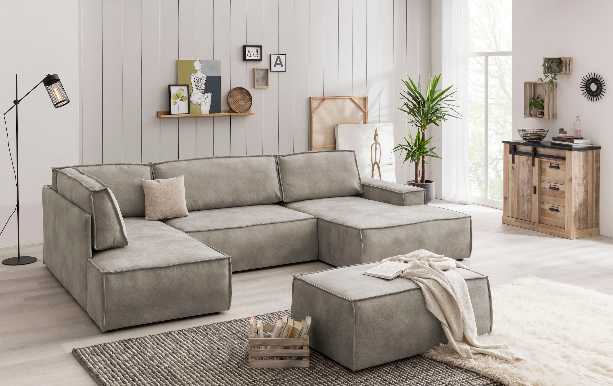 Home affaire Hocker »SHERWOOD«, passend zur Polster-Serie SHERWOOD