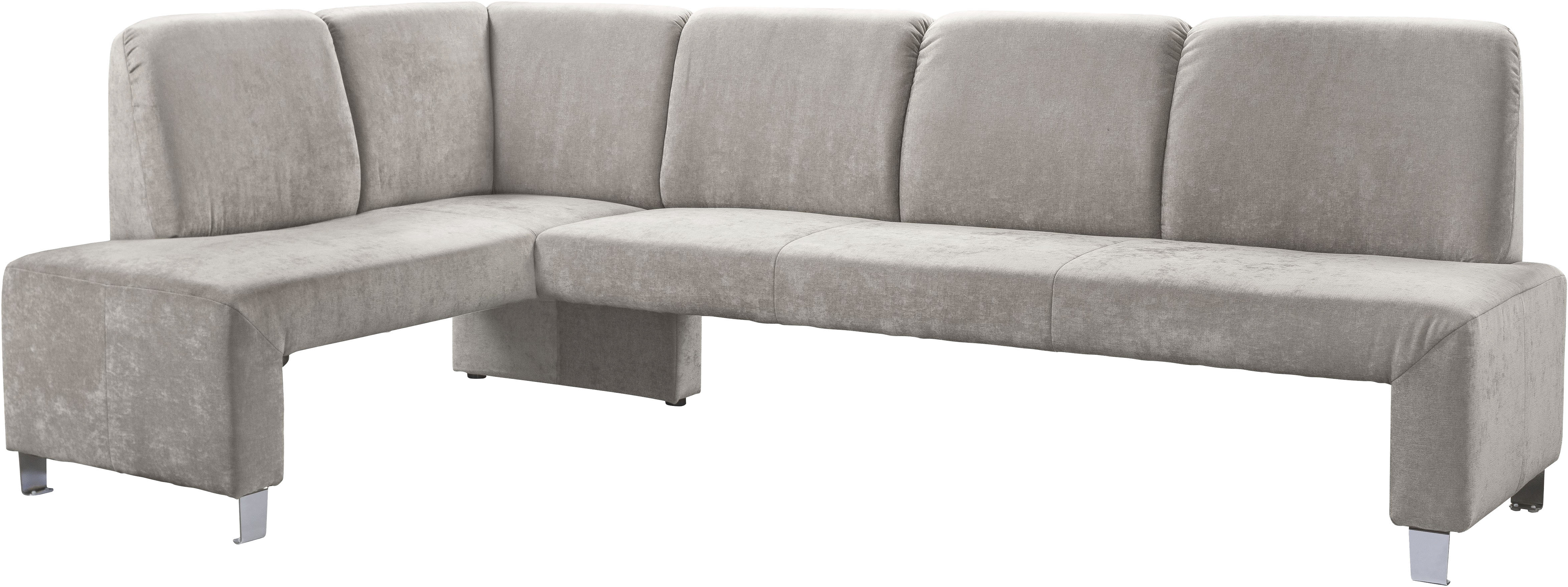 exxpo - sofa fashion Eckbank "Intenso, viele Bezugsstoffe Cord, Struktur 243/158 cm (B/T)" hohe Bodenfreiheit, frei im Raum stellbar, hoher Sitzkomfort