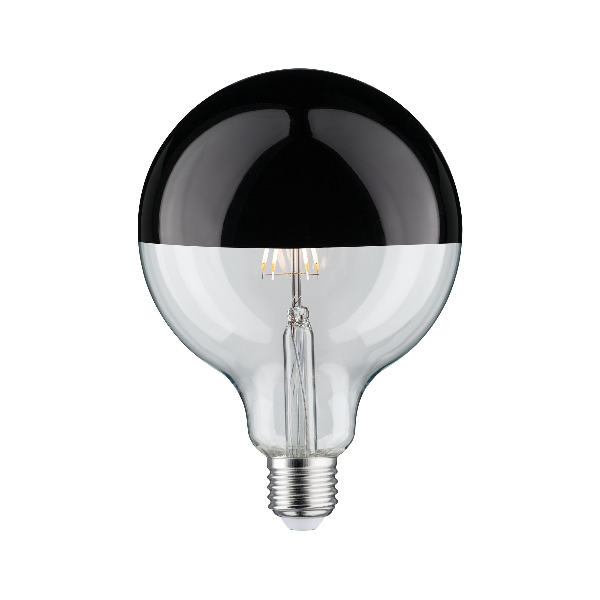 Globe 6,5 Watt E27 Kopfspiegel Schwarzchrom Warmweiß LED-Leuchtmittel, Warmweiß