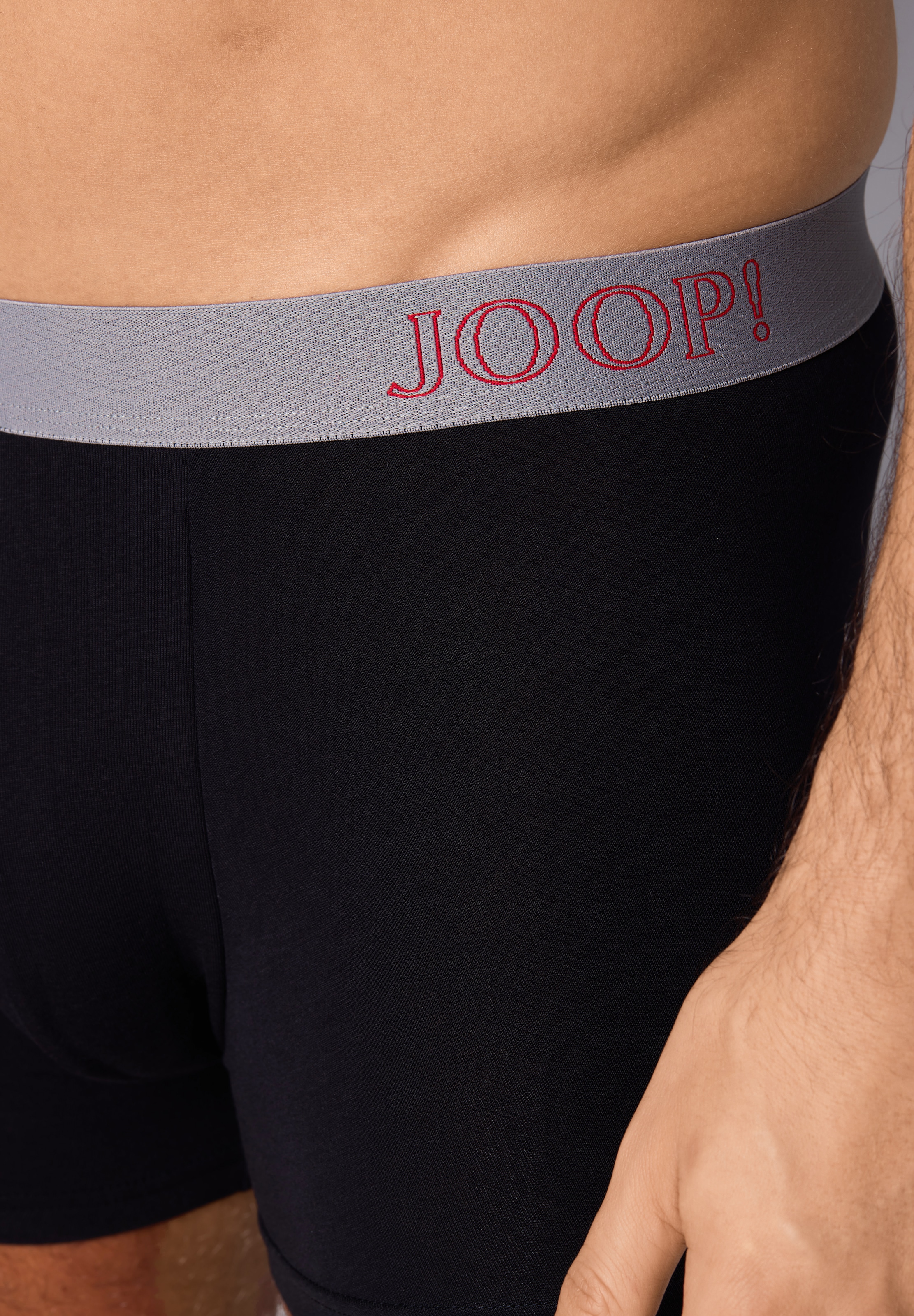 JOOP! Boxershorts »Everyday« 3er Pack,  ohne Eingriffe, Cornflower-Design, elastischer Logobund