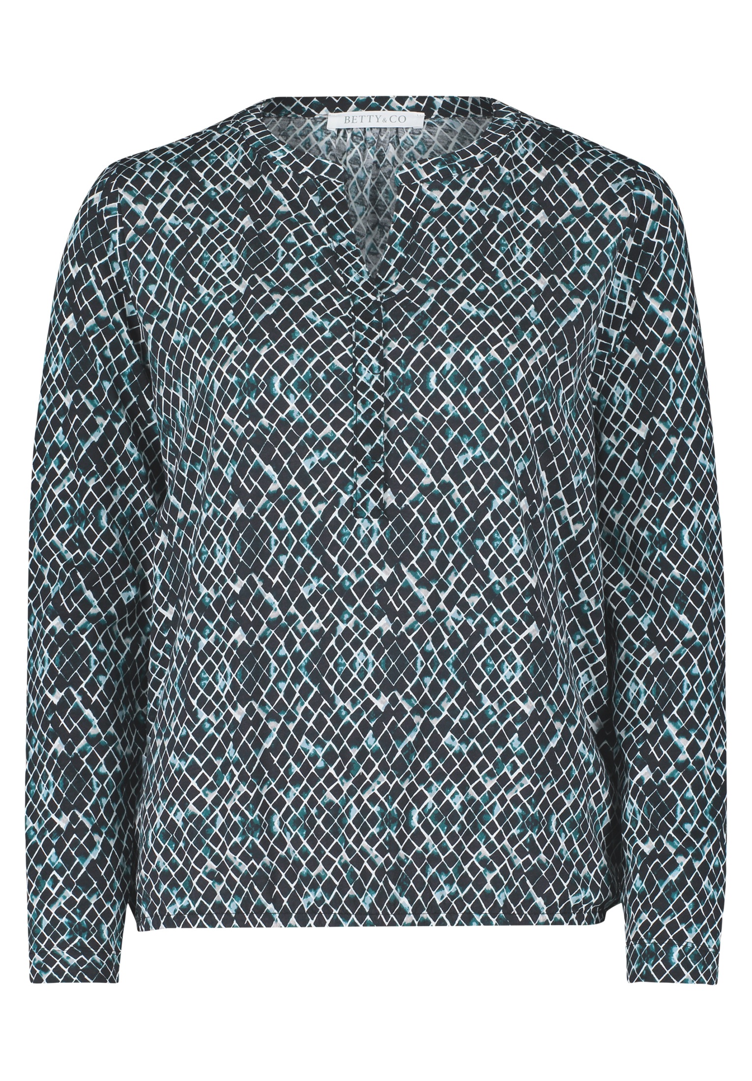 Betty&Co Kurzarmshirt "Betty & Co Damen Casual-Shirt mit verdeckter Verschl günstig online kaufen