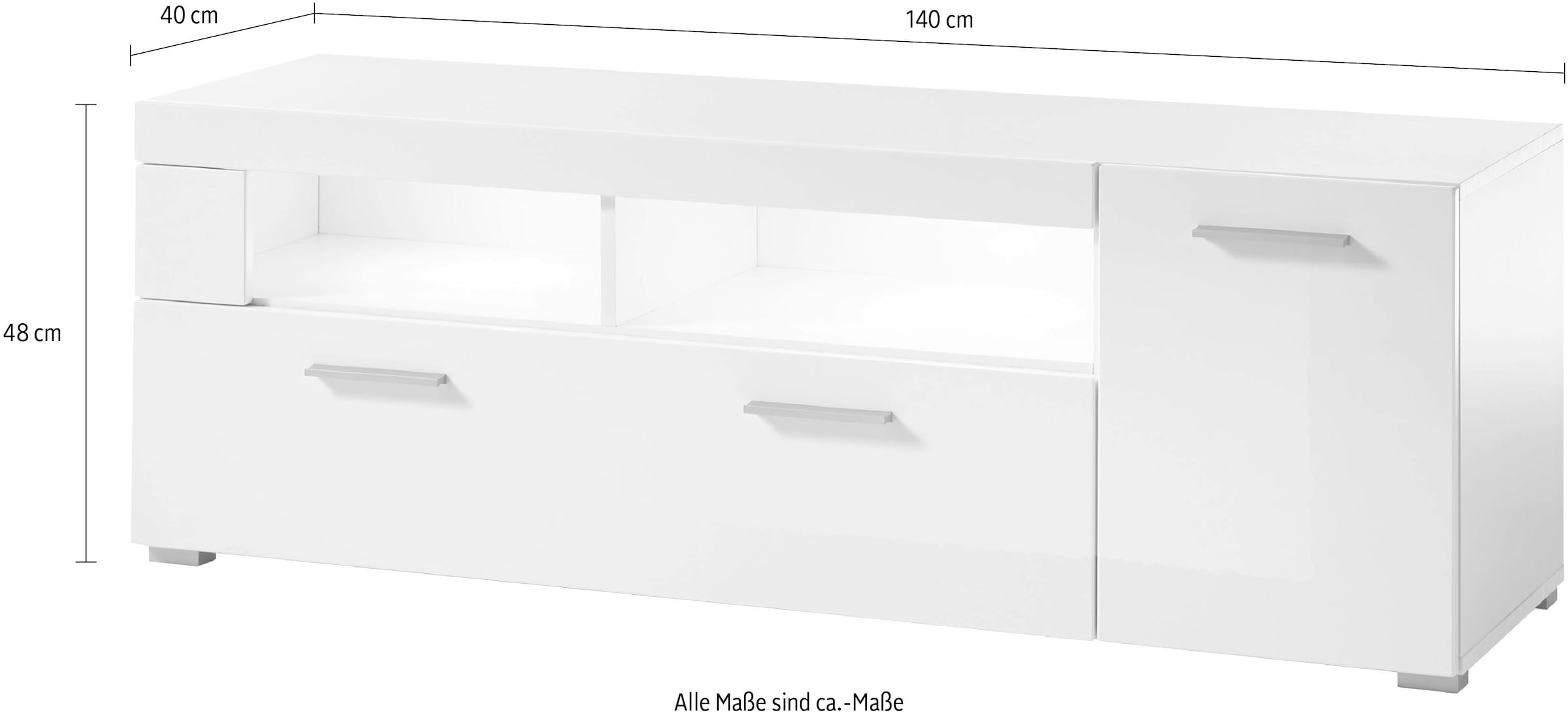 INOSIGN Lowboard »Corado«, Breite ca. 140 cm