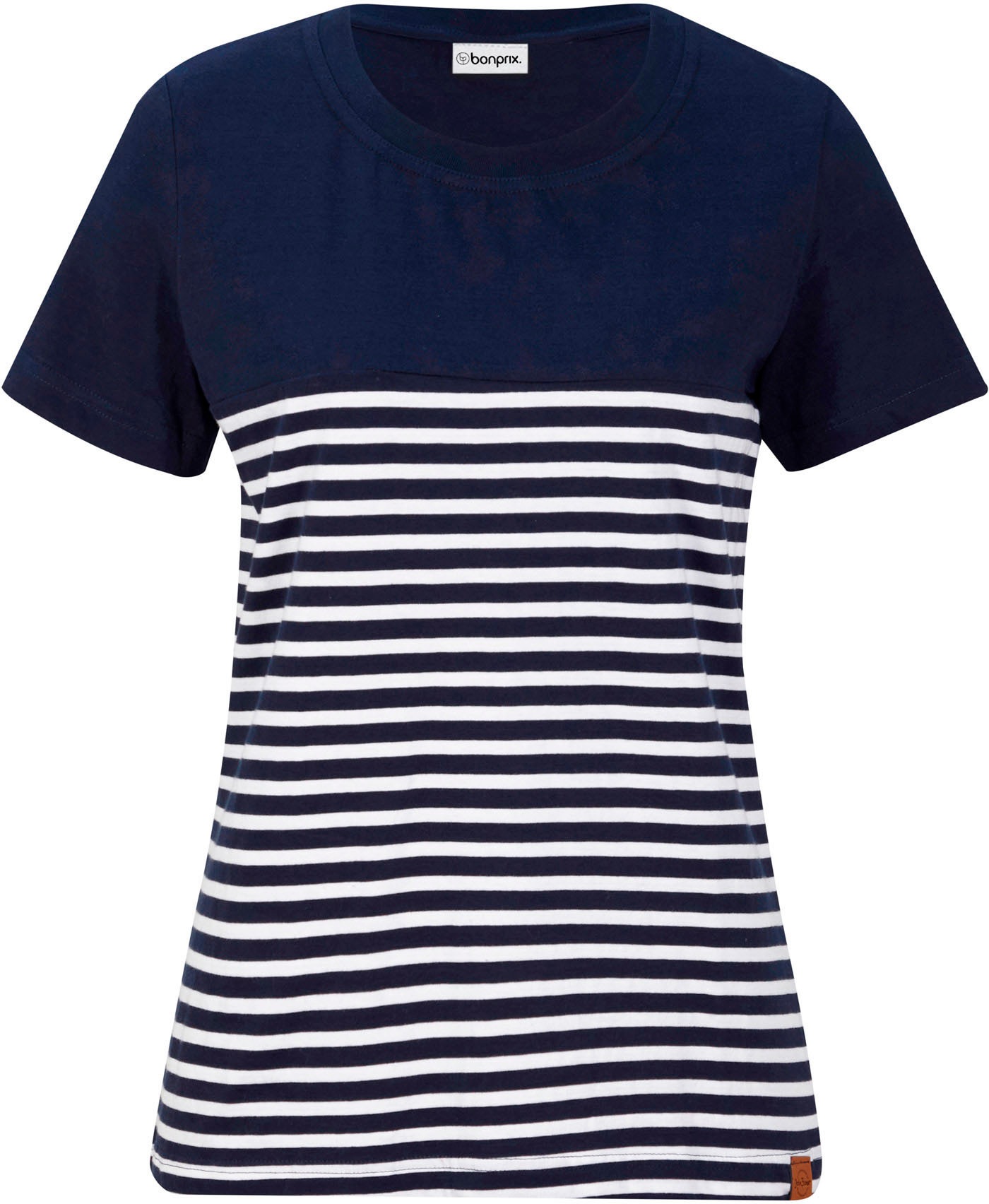 bonprix T-Shirt lockere Passform, Kurzarm-Design, mit Rundhalsausschnitt